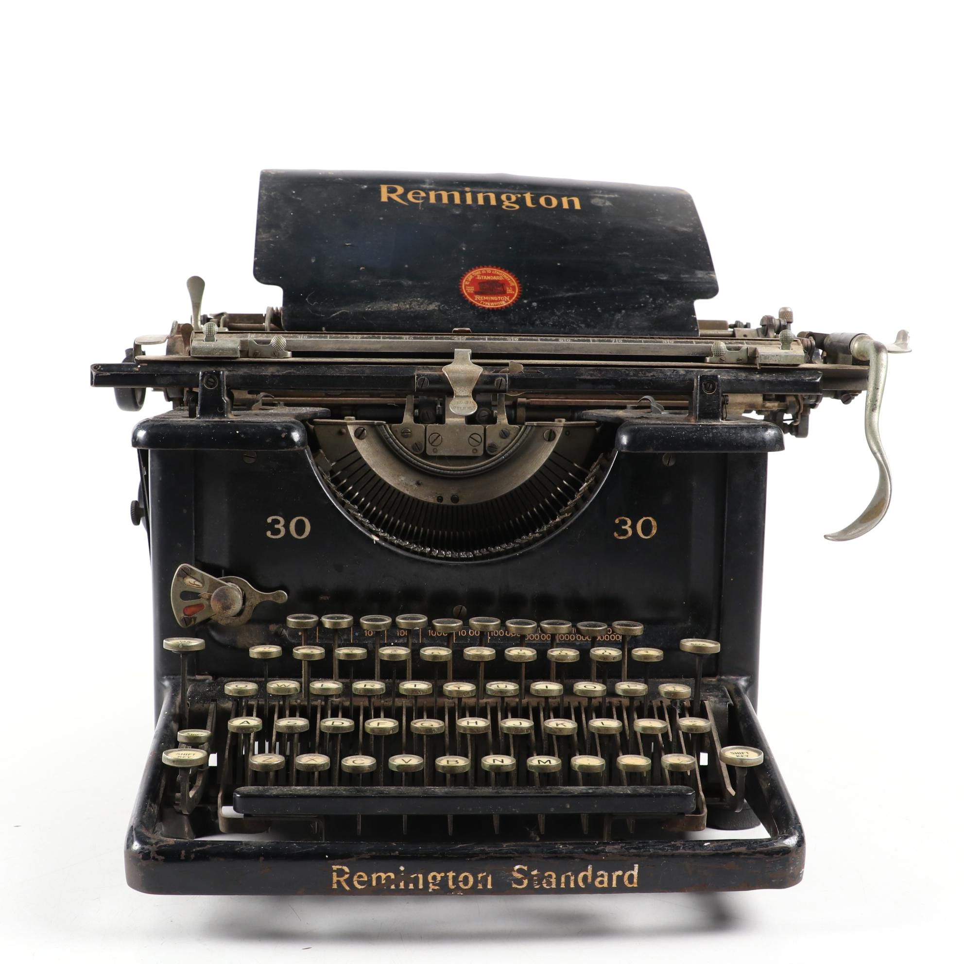 Remington Standard 30 Typewriter, Early 20th Century