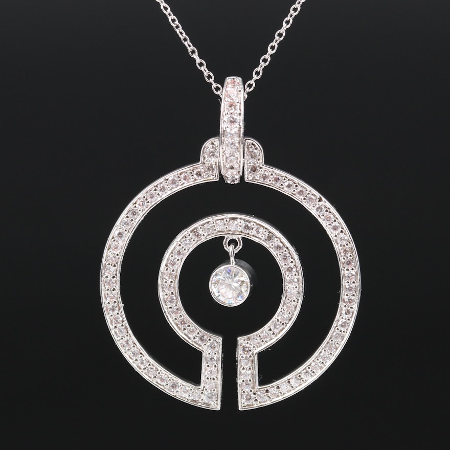 Sterling Silver Cubic Zirconia Necklace