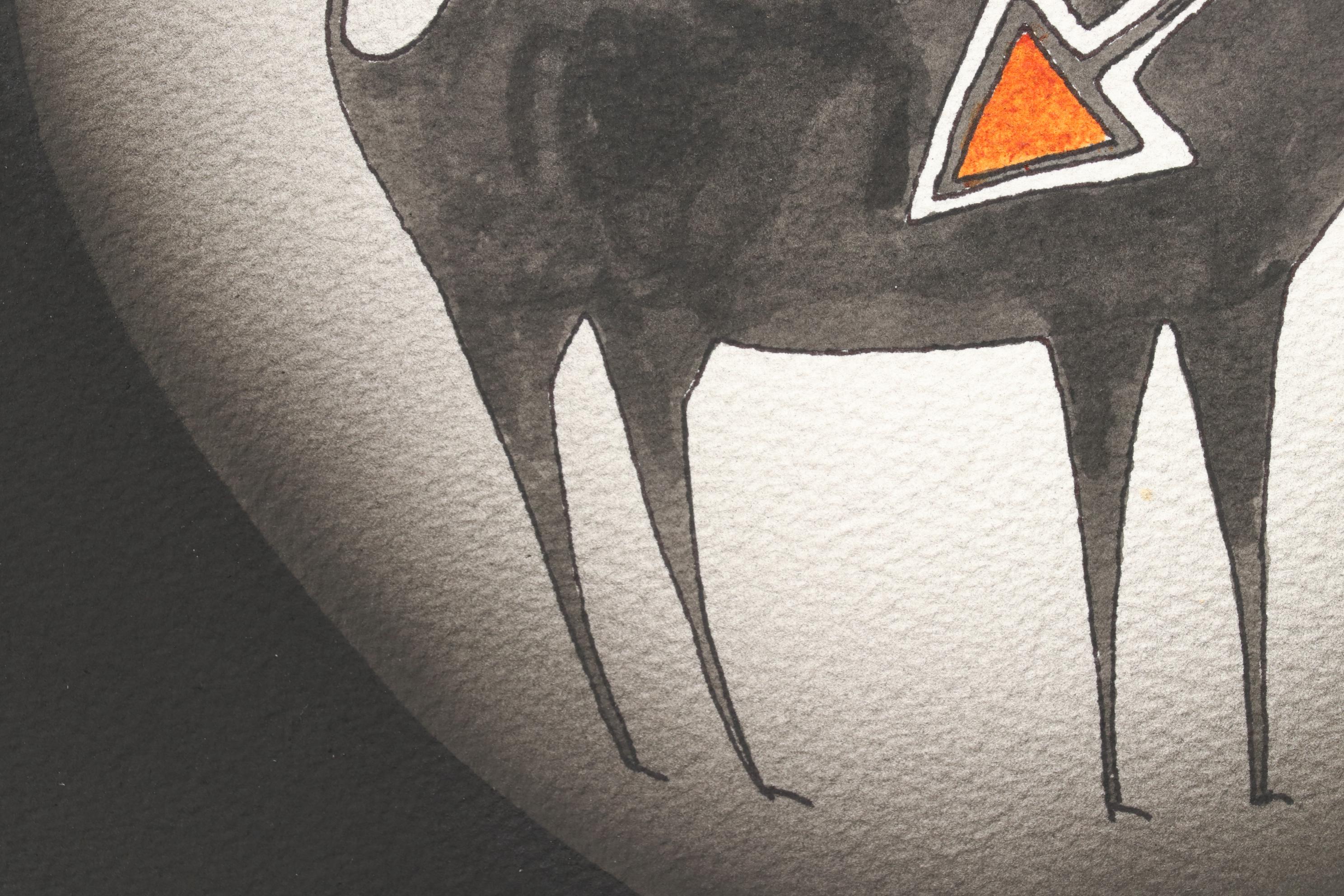 Kevin McDermott Watercolor Painting "Lucy Lewis - Acoma"