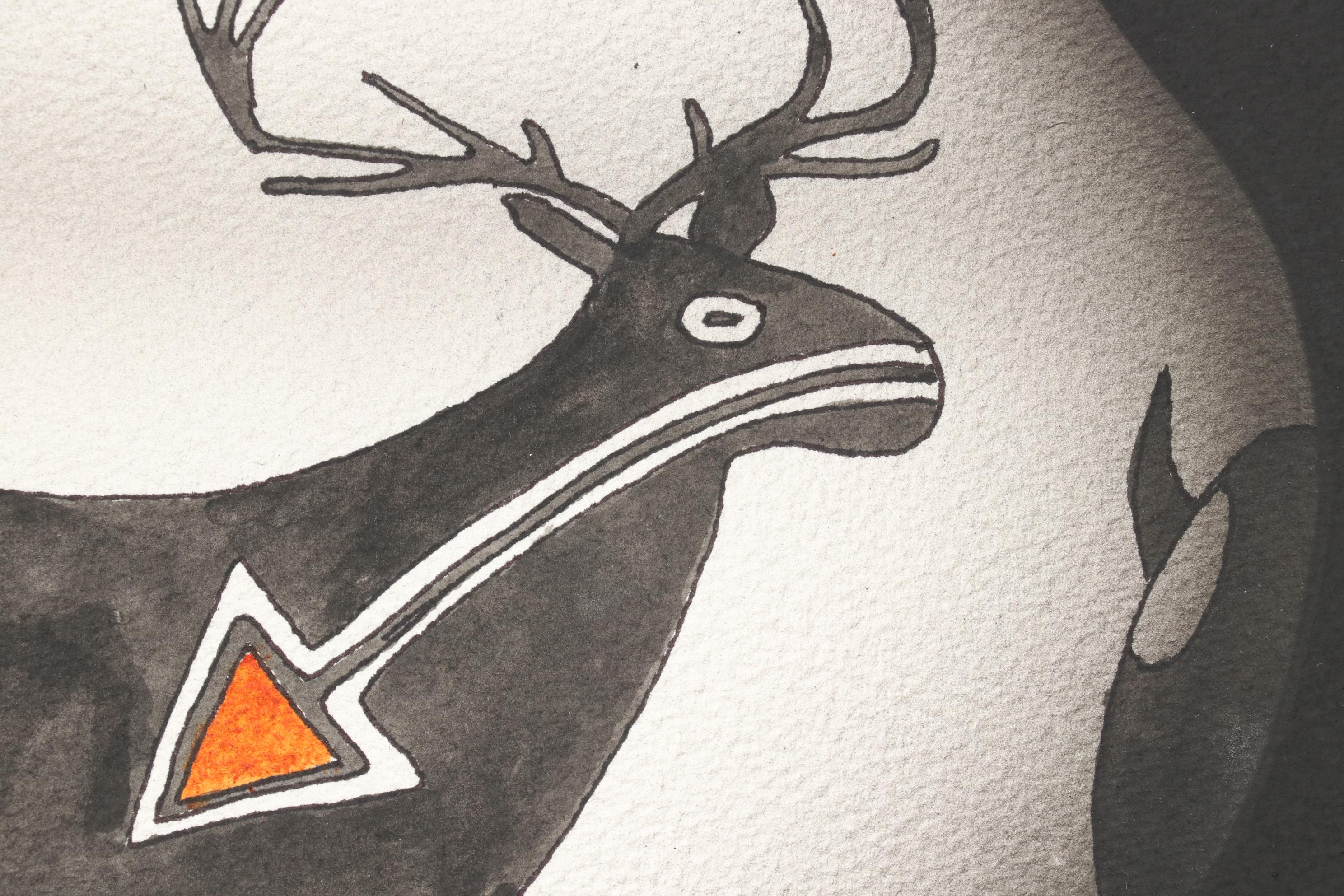 Kevin McDermott Watercolor Painting "Lucy Lewis - Acoma"