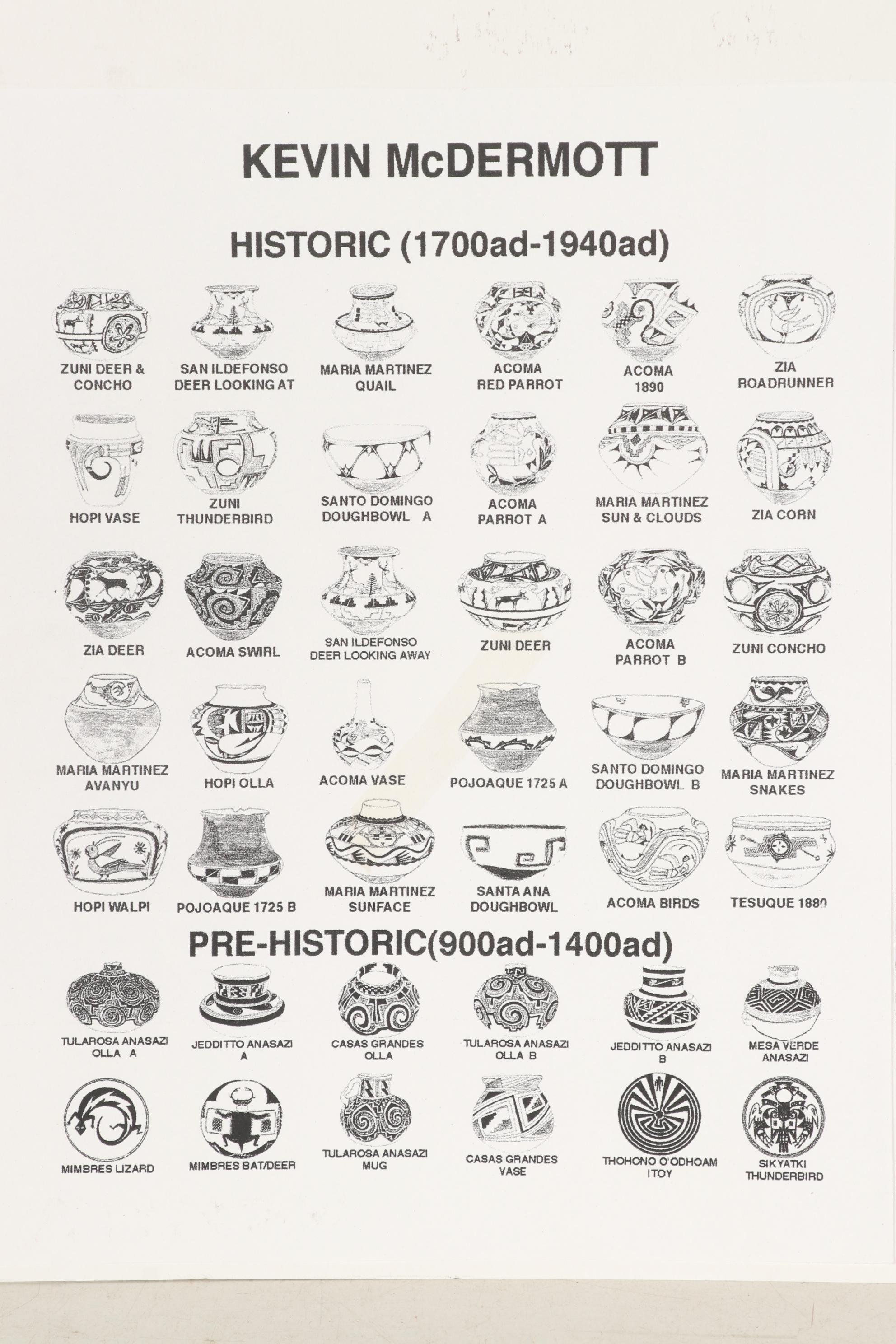 Kevin McDermott Watercolor Painting "Lucy Lewis - Acoma"