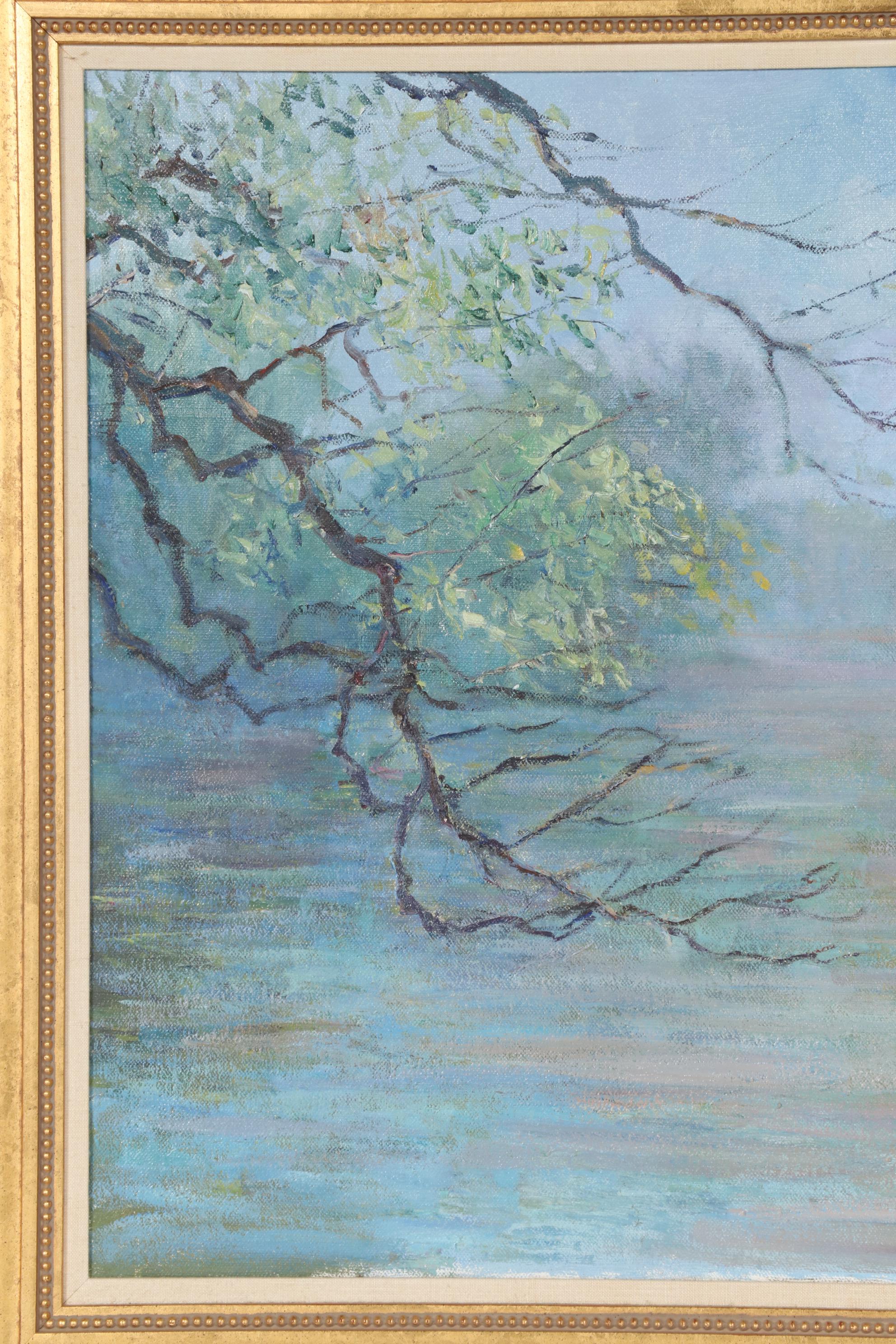 James McGinley Oil Painting "Morning Mist," Mid to Late 20th Century