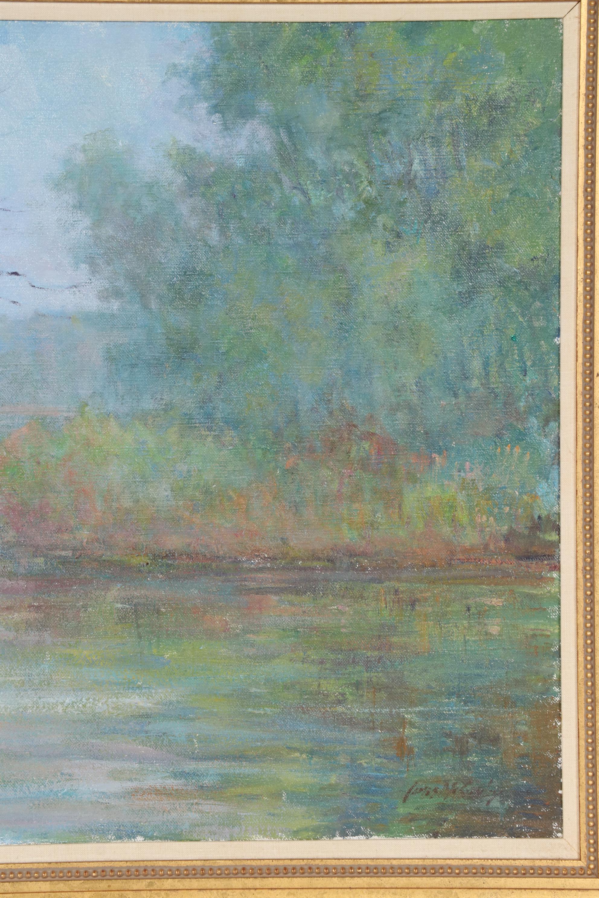 James McGinley Oil Painting "Morning Mist," Mid to Late 20th Century