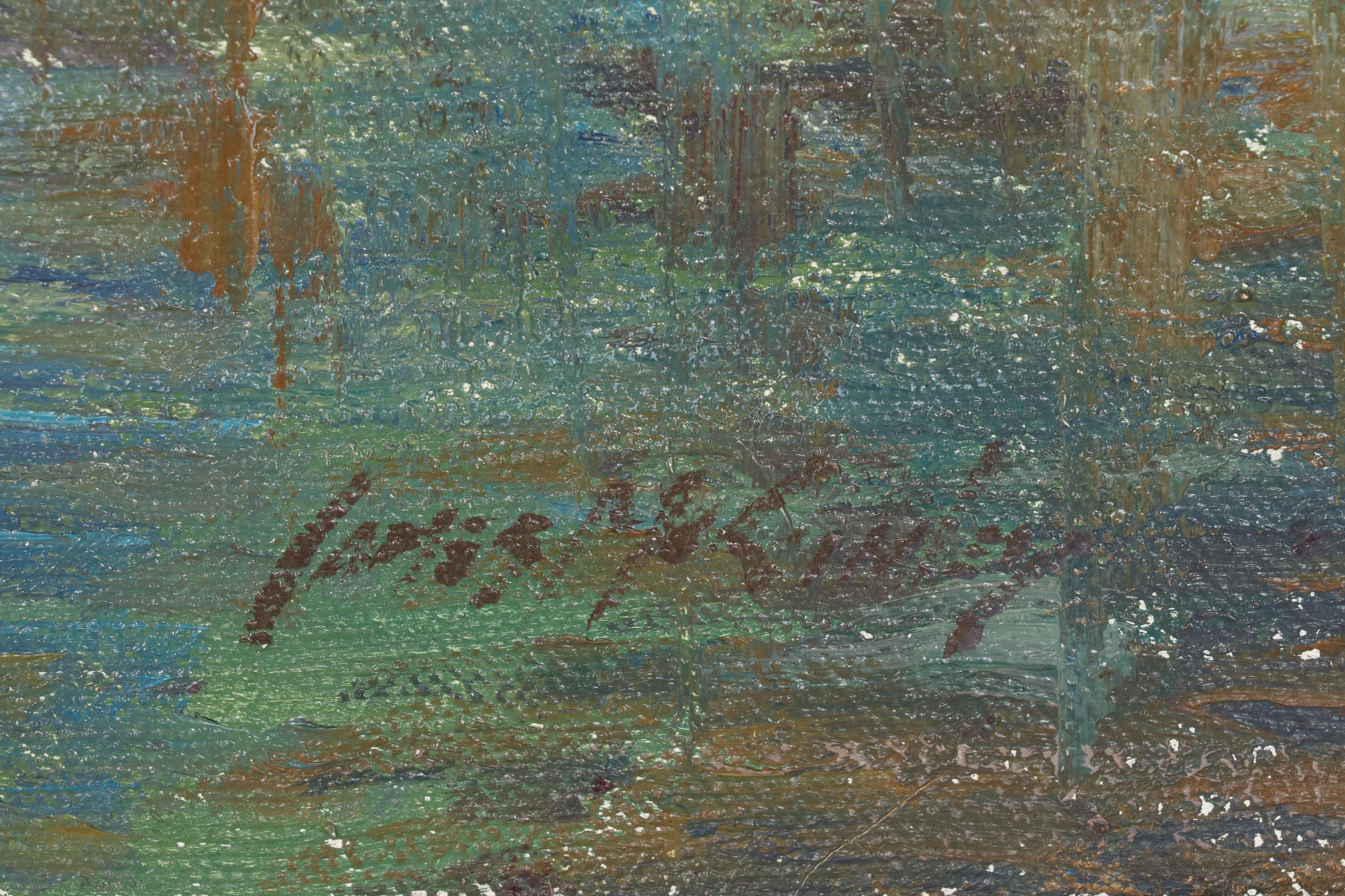 James McGinley Oil Painting "Morning Mist," Mid to Late 20th Century