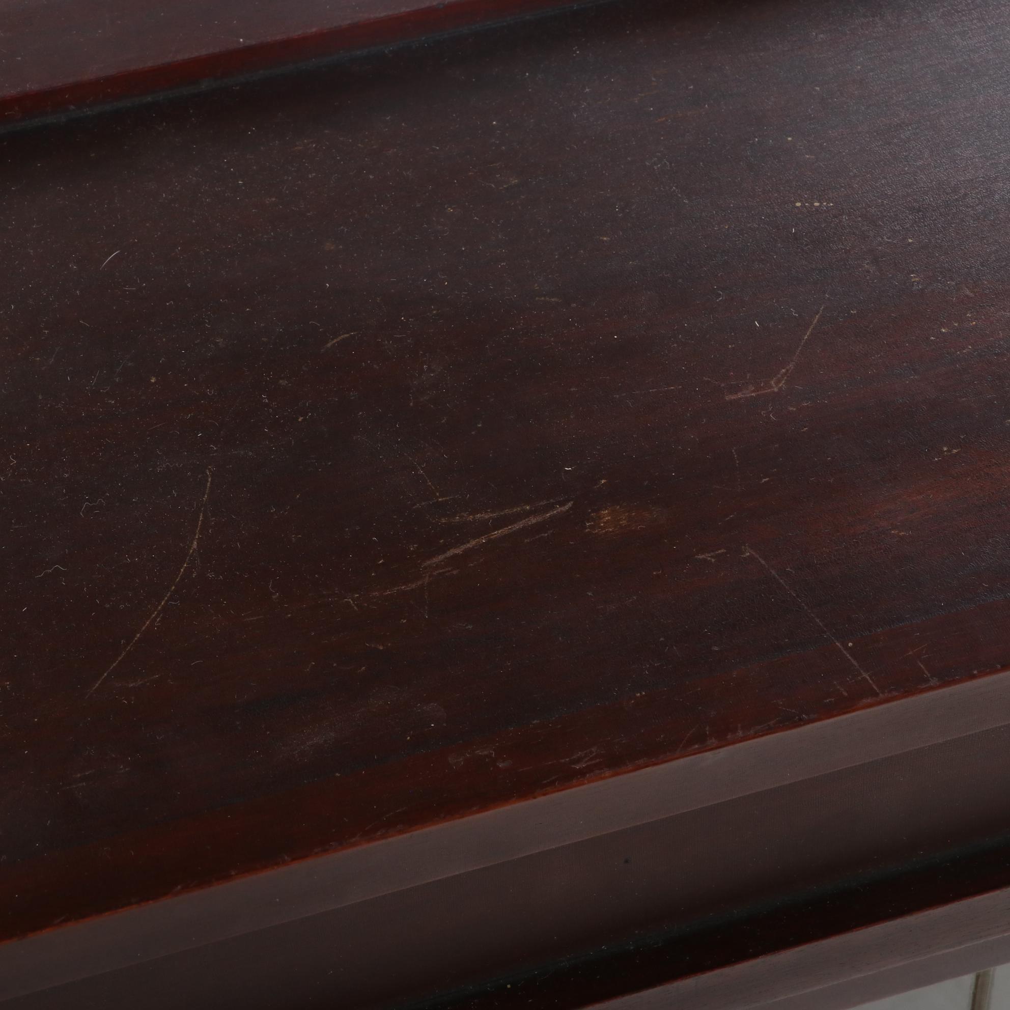 The Globe-Wernicke Co. Mahogany and Leaded Glass Two-Stack Barrister's Bookcase