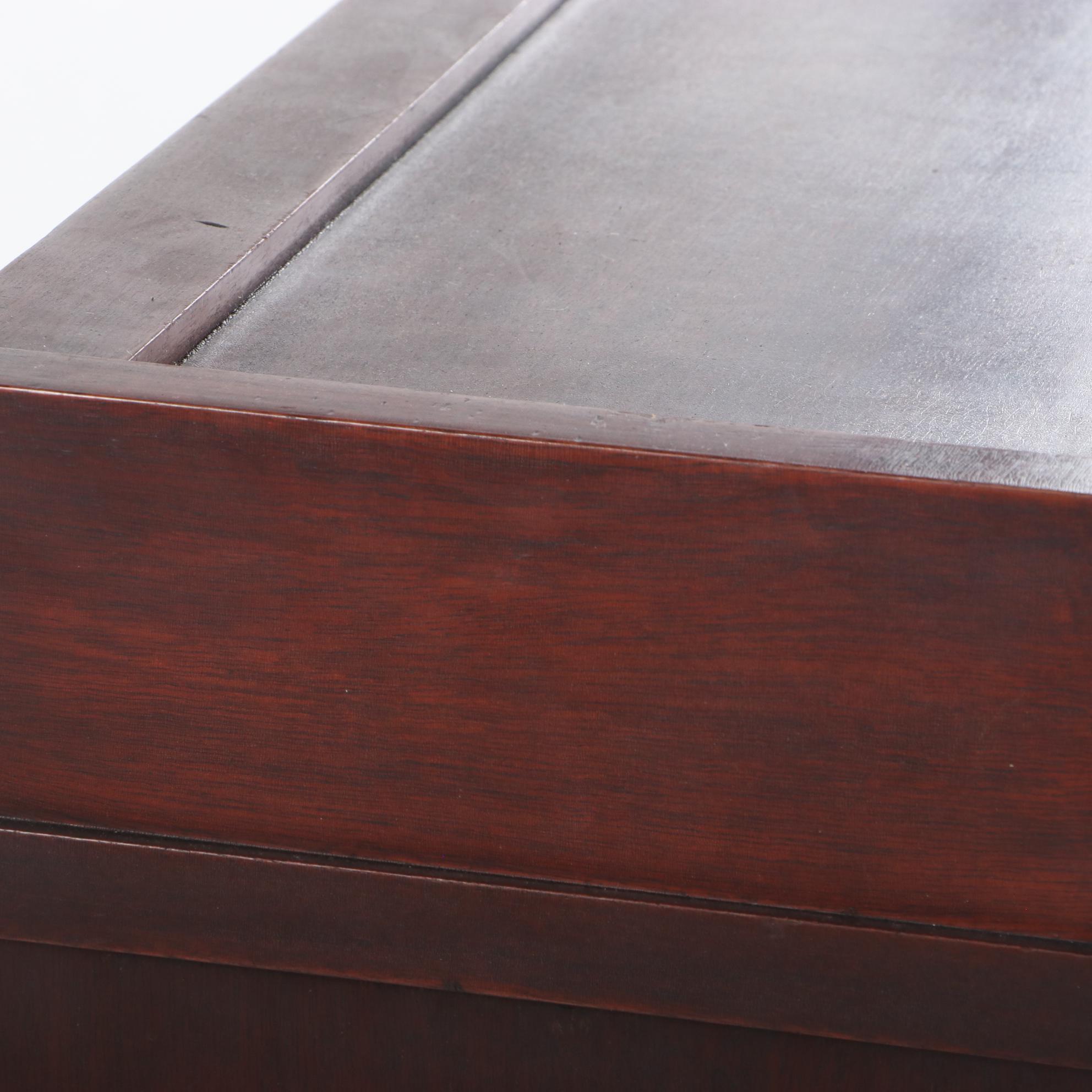 The Globe-Wernicke Co. Mahogany and Leaded Glass Two-Stack Barrister's Bookcase