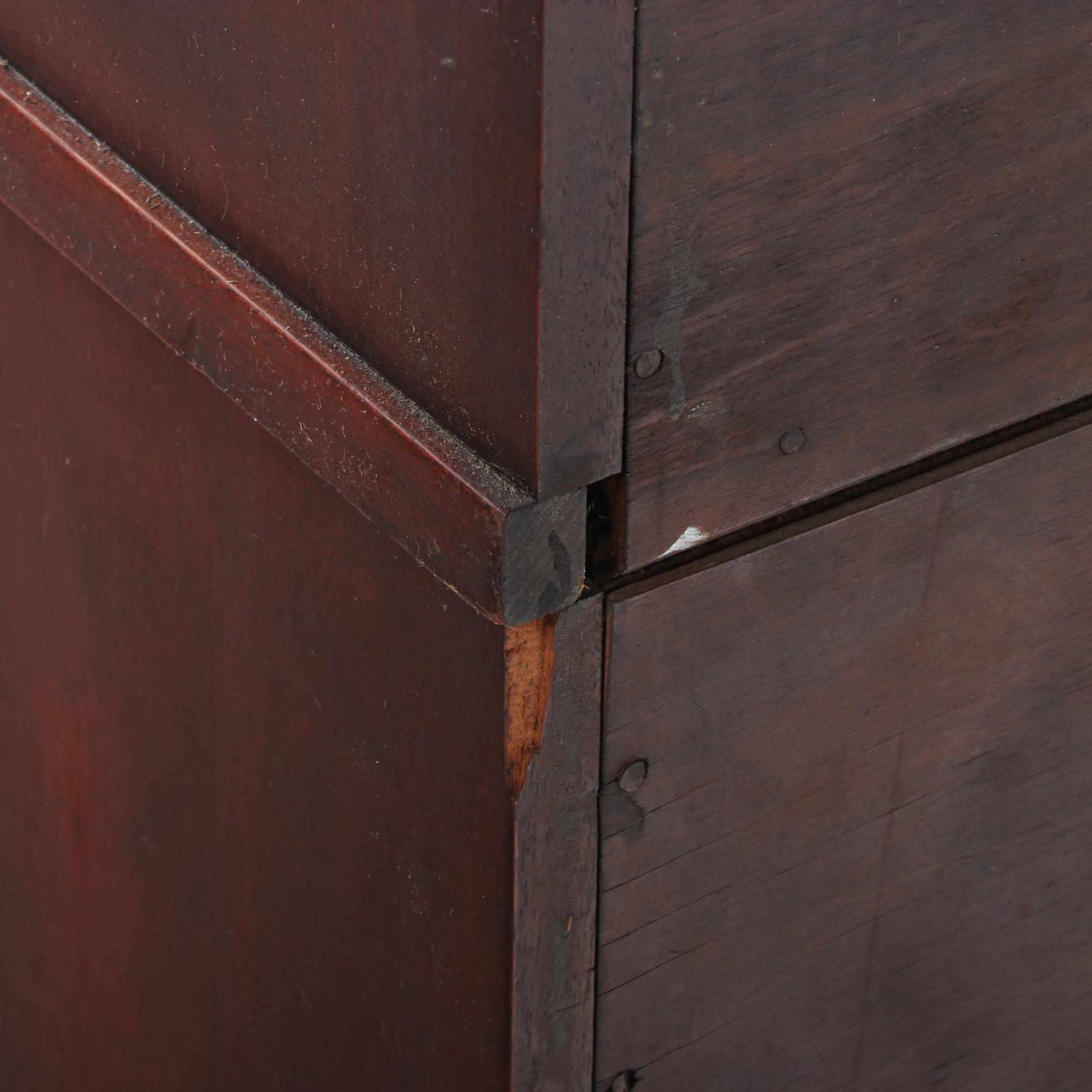 The Globe-Wernicke Co. Mahogany and Leaded Glass Two-Stack Barrister's Bookcase