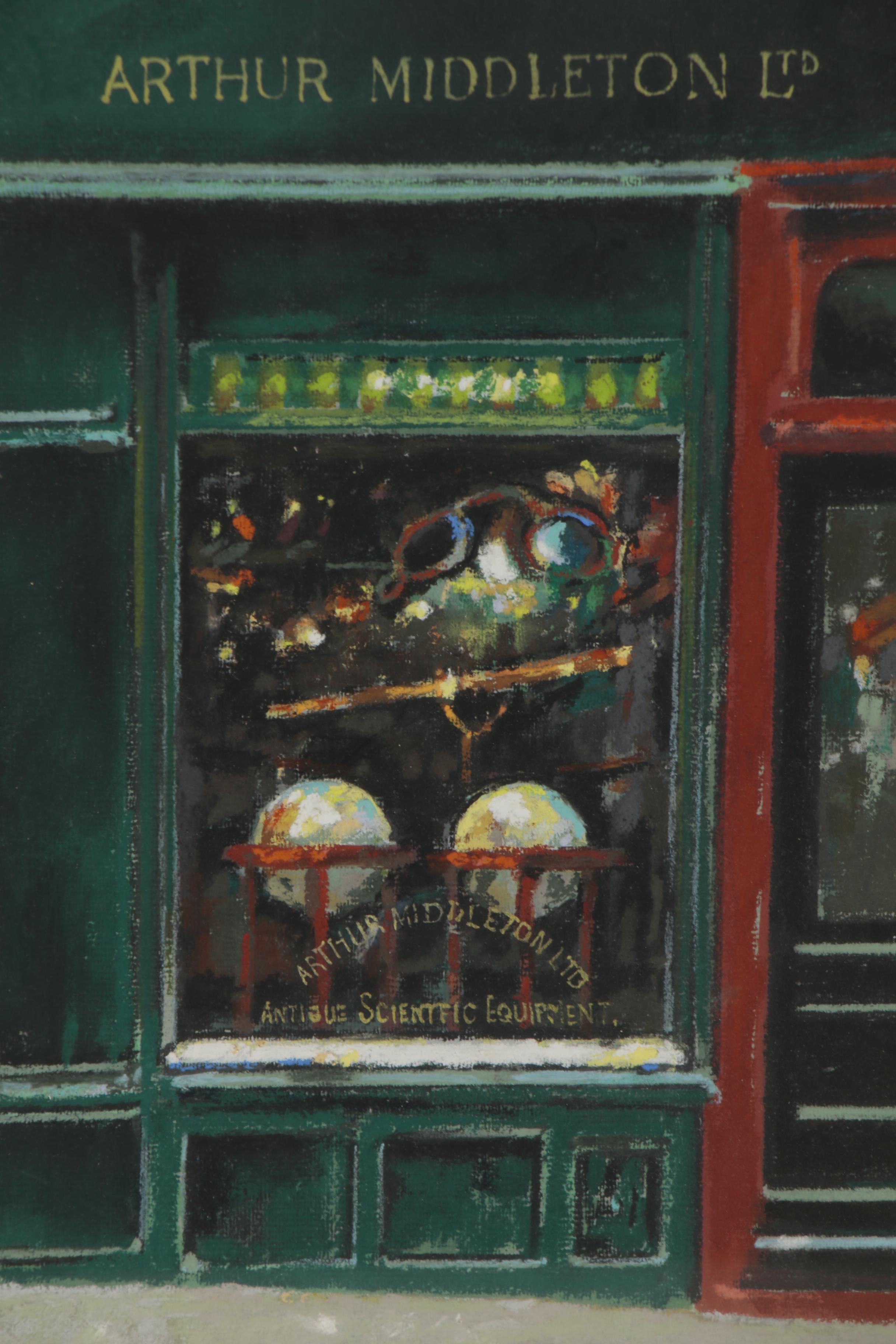 Gouache Painting of Arthur Middleton Ltd. at Covent Gardens, Late 20th Century