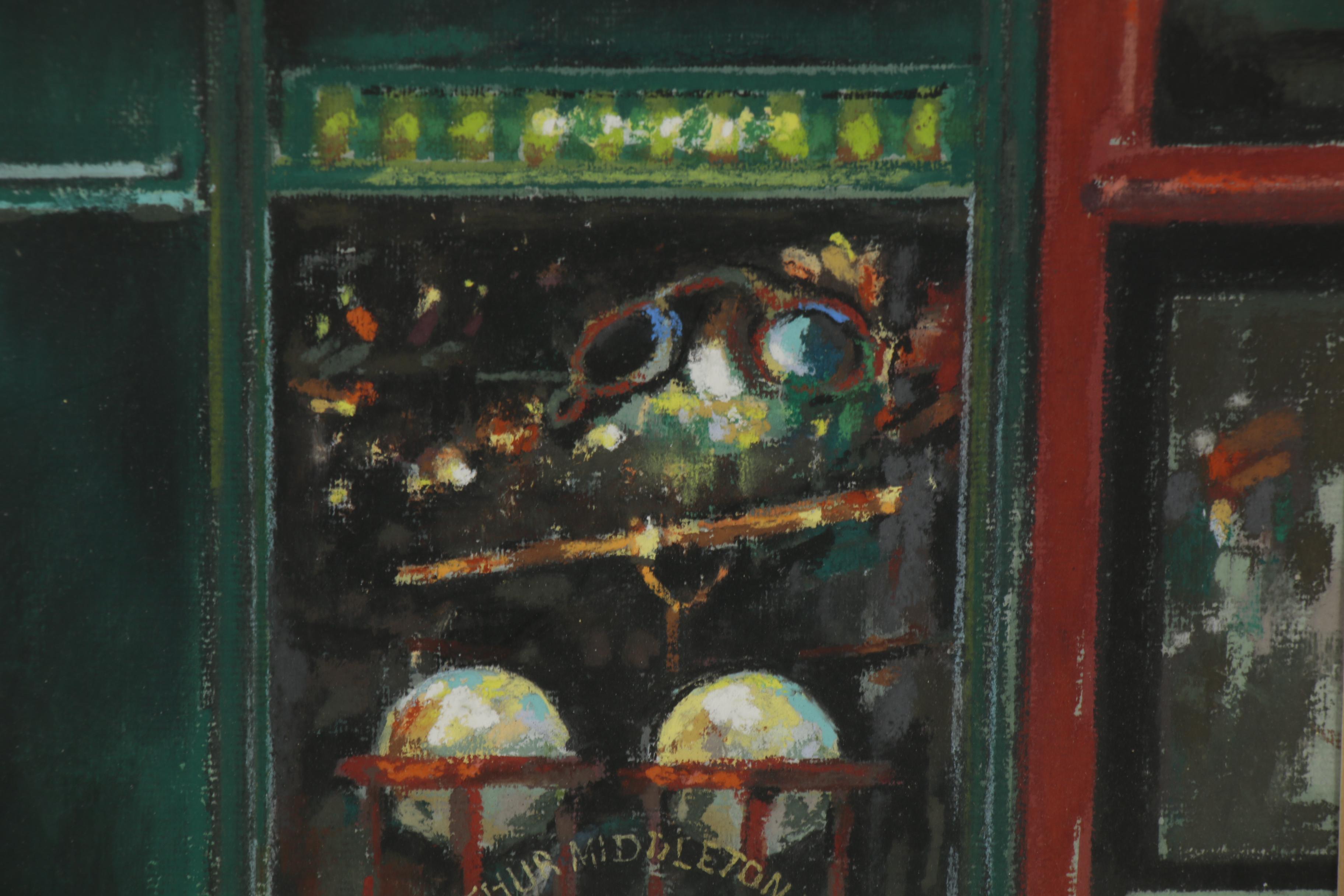 Gouache Painting of Arthur Middleton Ltd. at Covent Gardens, Late 20th Century