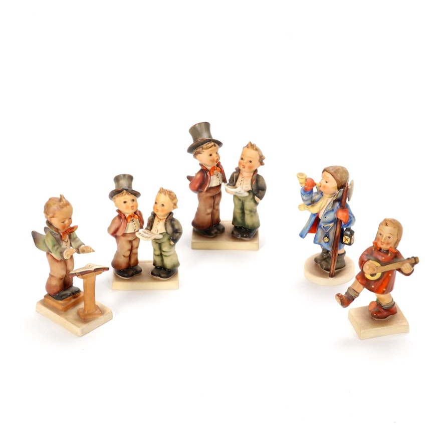 Goebel "Duet" and Other Porcelain Hummel Figurines, Mid to Late 20th Century