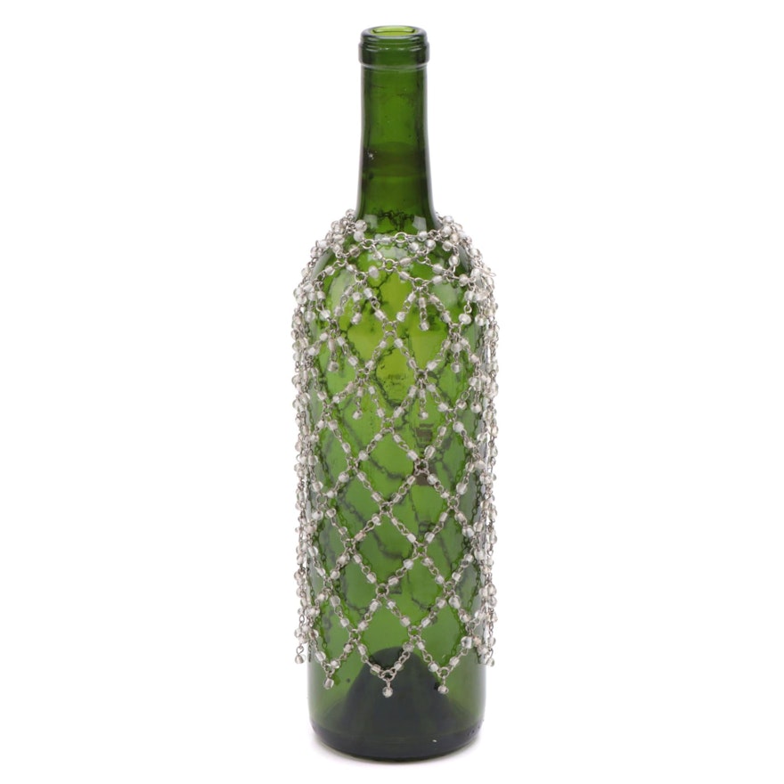 Glass Bead Wine Bottle Cover