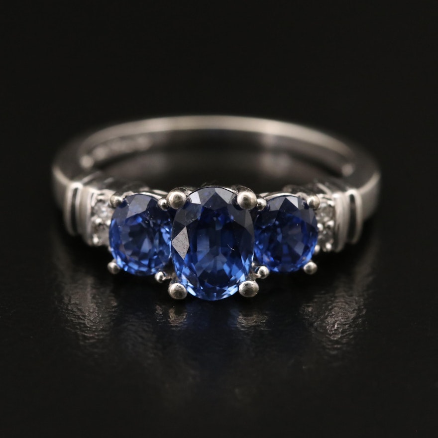 10K Sapphire and Diamond Ring