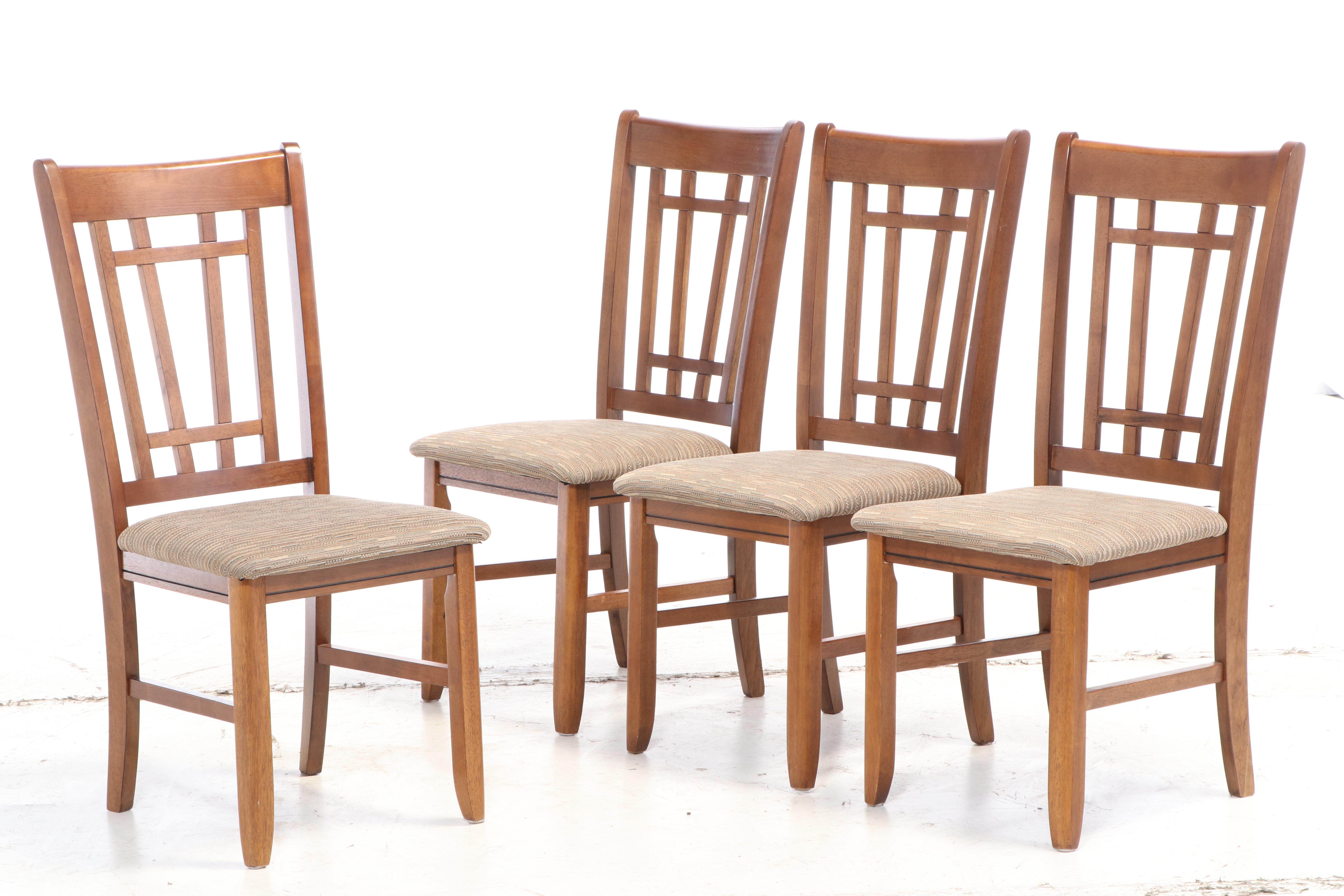Arts & Crafts Mission Style Expandable Dining Table with Four Side Chairs
