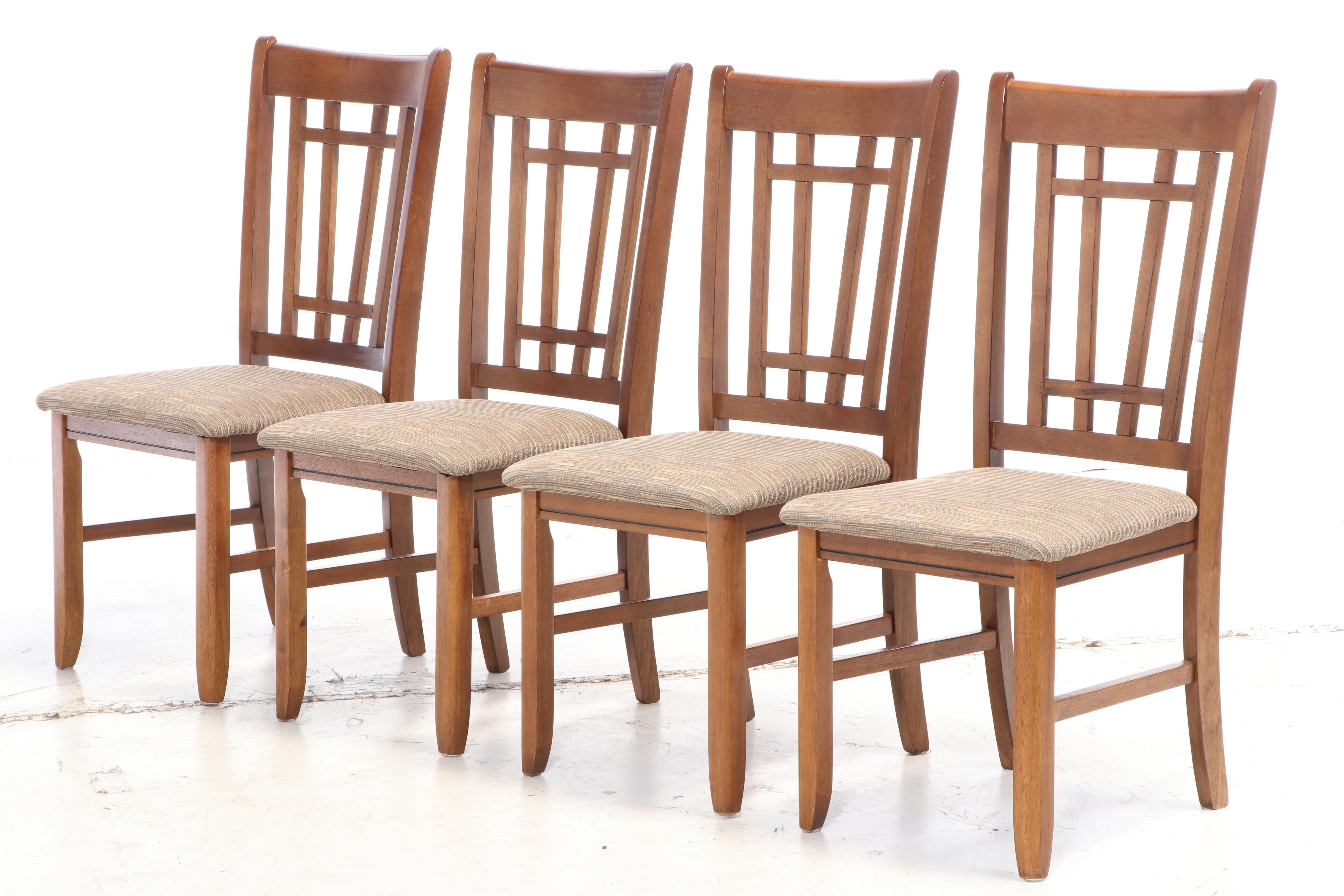 Arts & Crafts Mission Style Expandable Dining Table with Four Side Chairs
