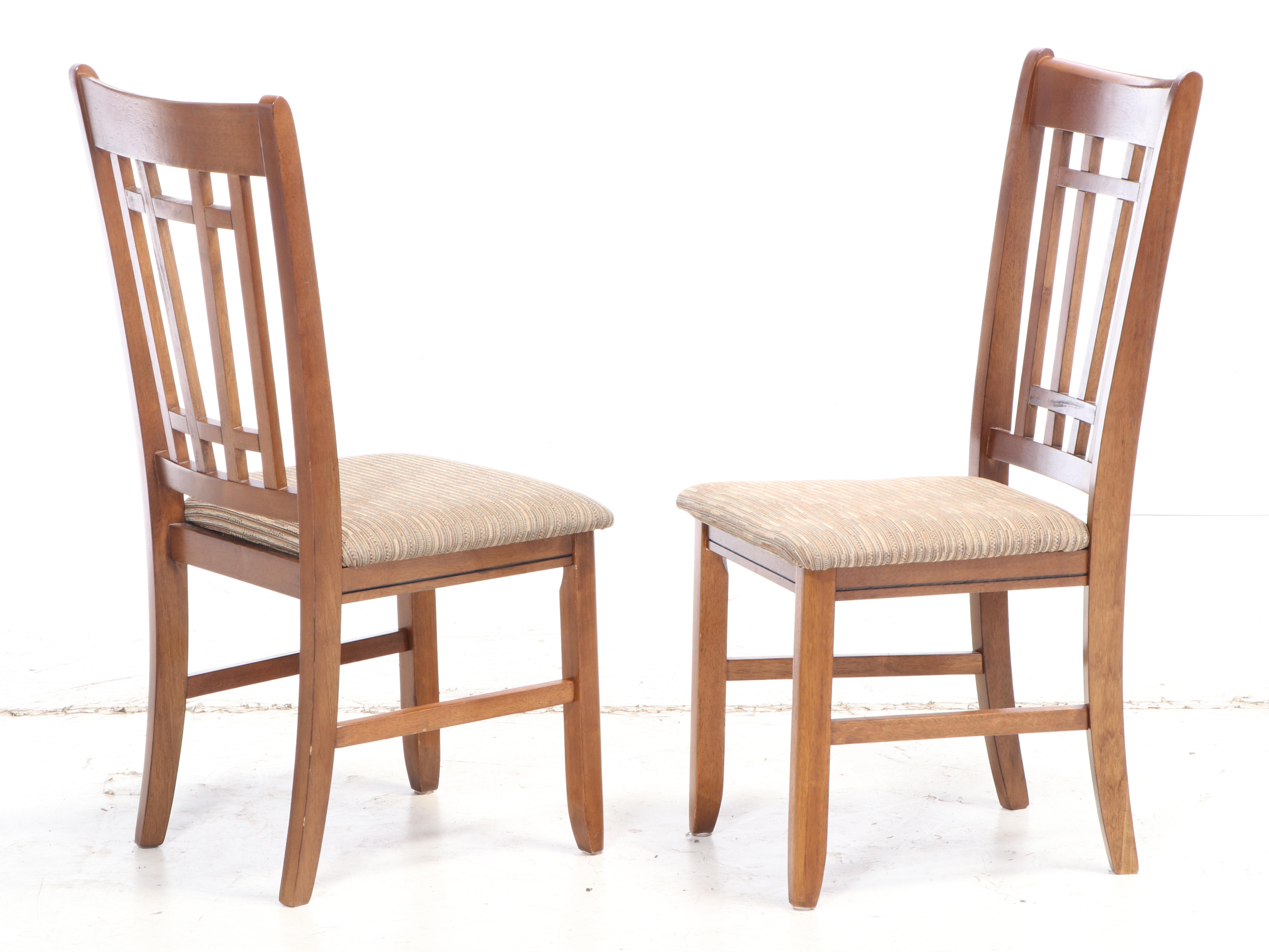 Arts & Crafts Mission Style Expandable Dining Table with Four Side Chairs