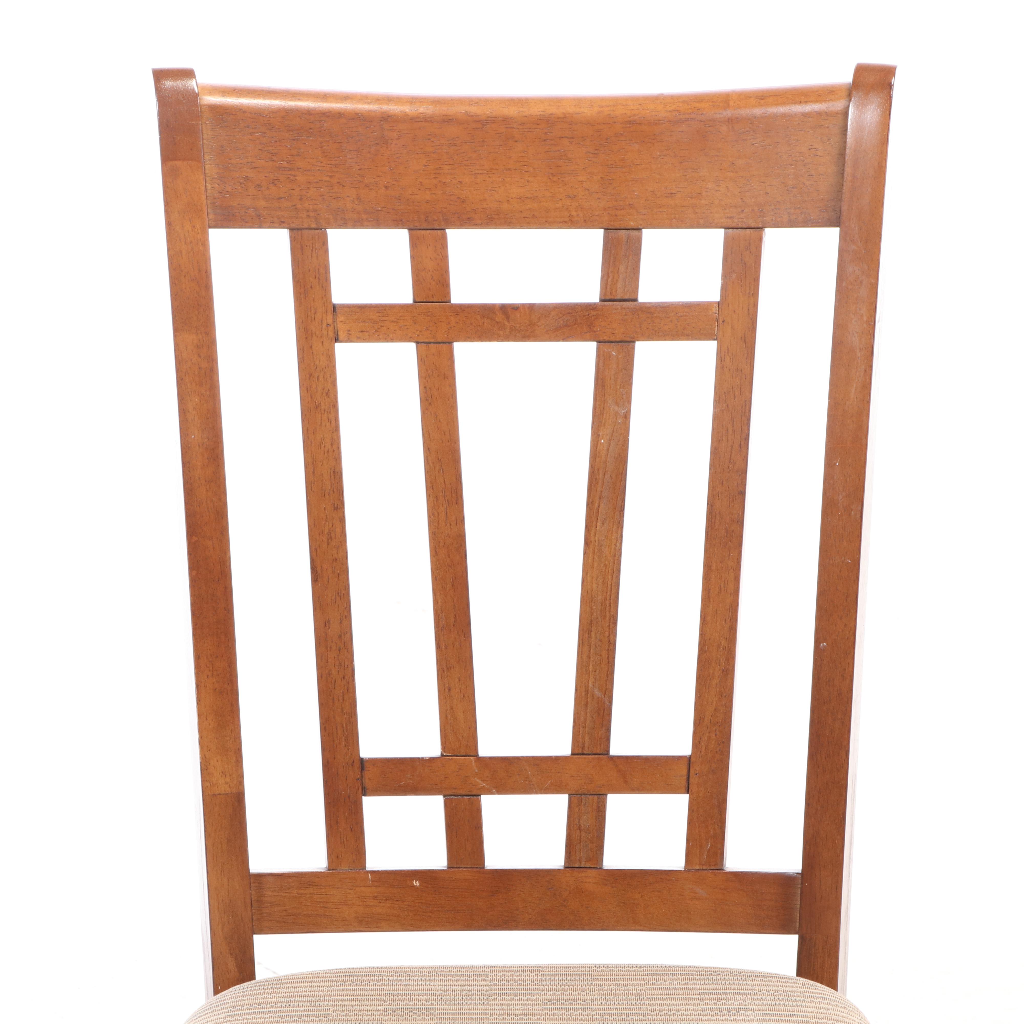 Arts & Crafts Mission Style Expandable Dining Table with Four Side Chairs