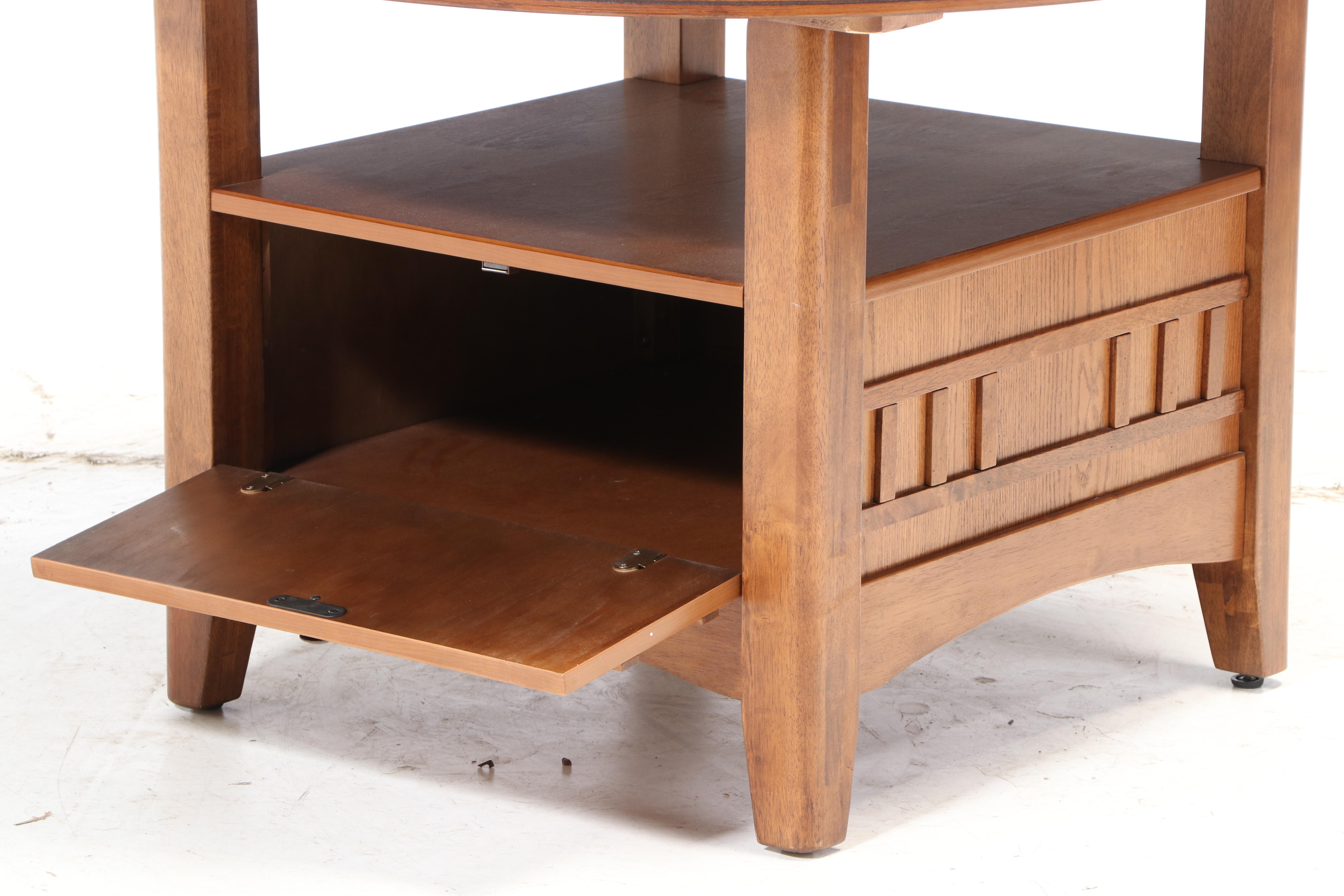 Arts & Crafts Mission Style Expandable Dining Table with Four Side Chairs