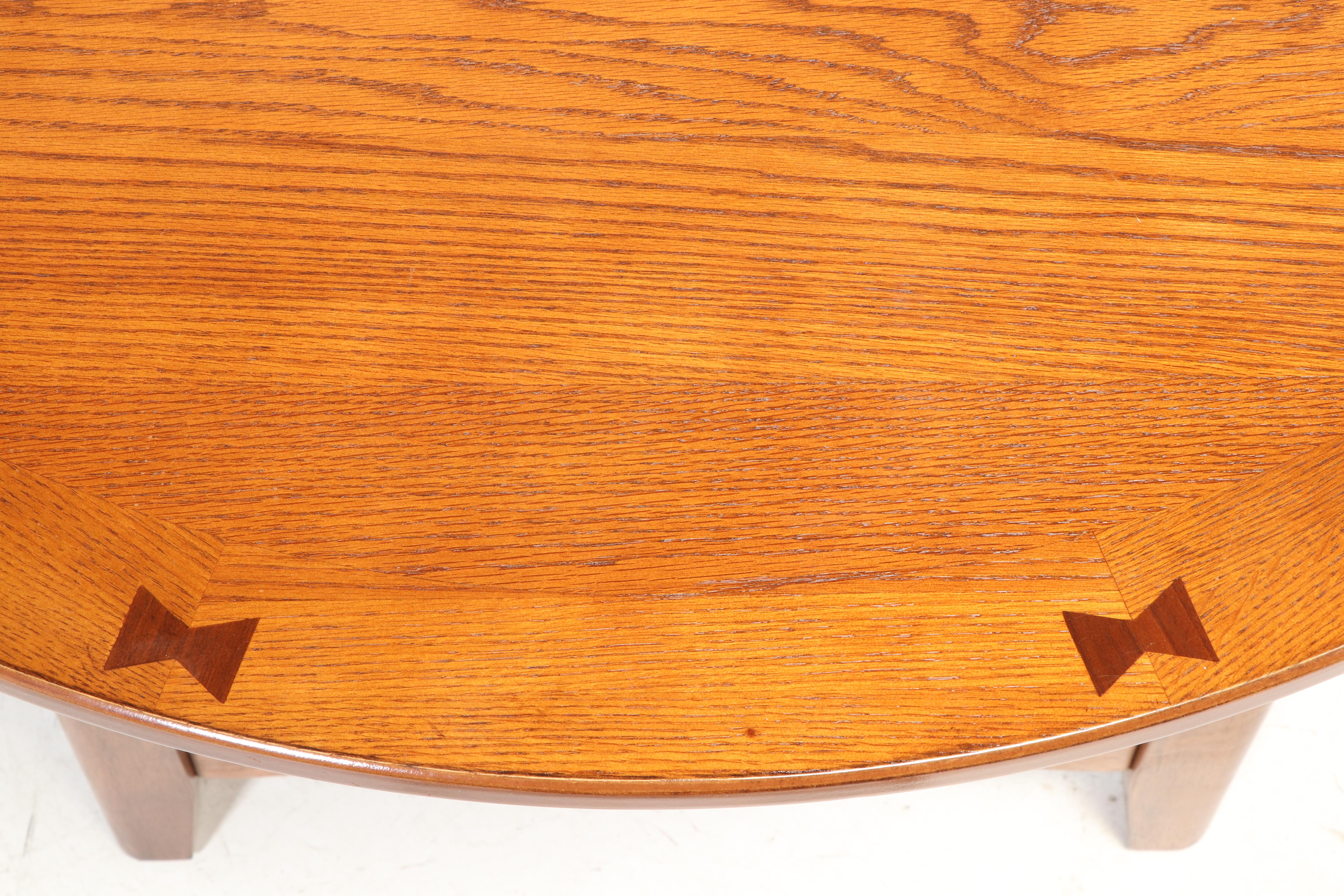 Arts & Crafts Mission Style Expandable Dining Table with Four Side Chairs