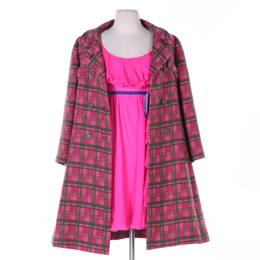 Gidding-Jenny Double-Breasted Coat and Modern Couture Babydoll Dress