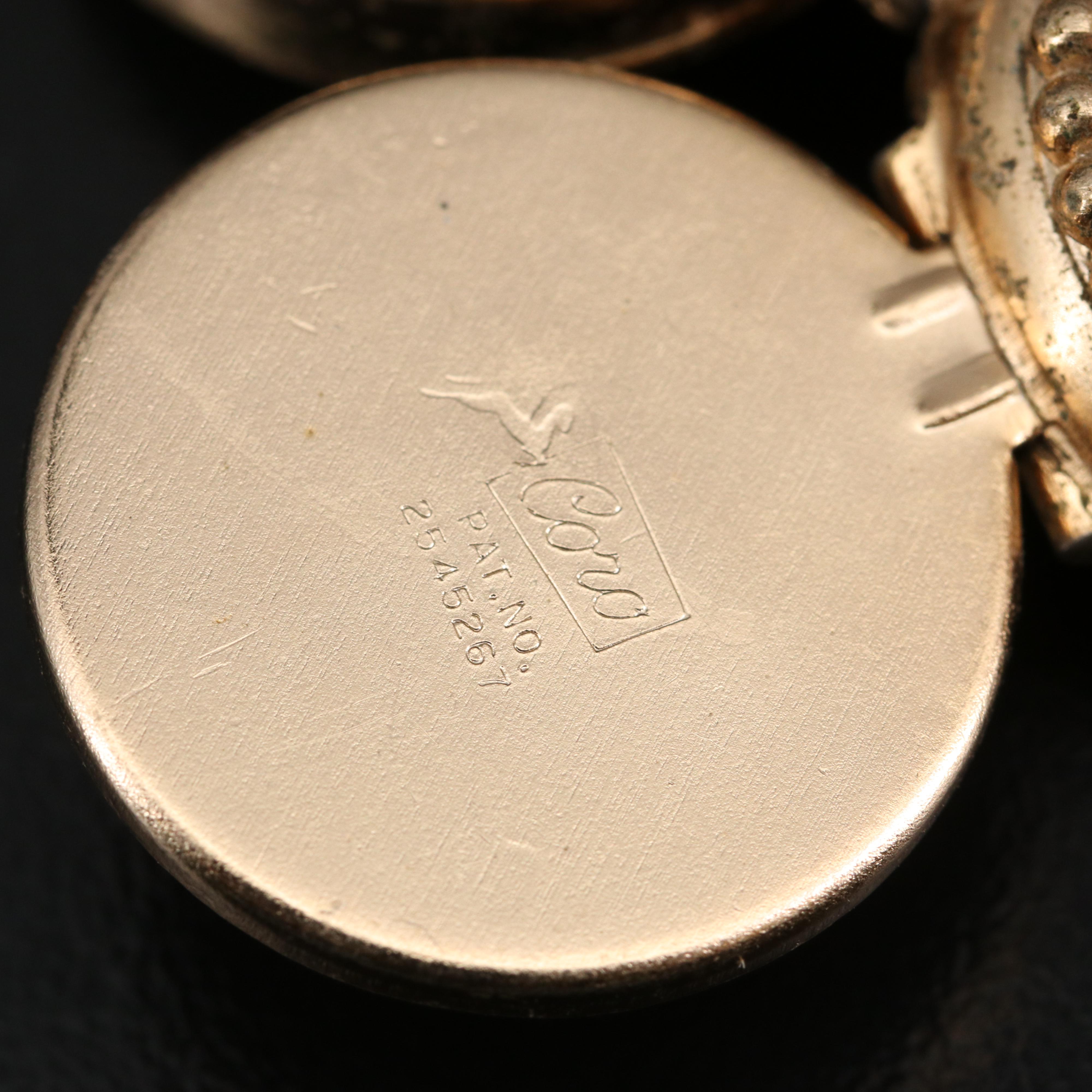 Vintage Coro Locket Featuring Pressed Four Leaf Clover