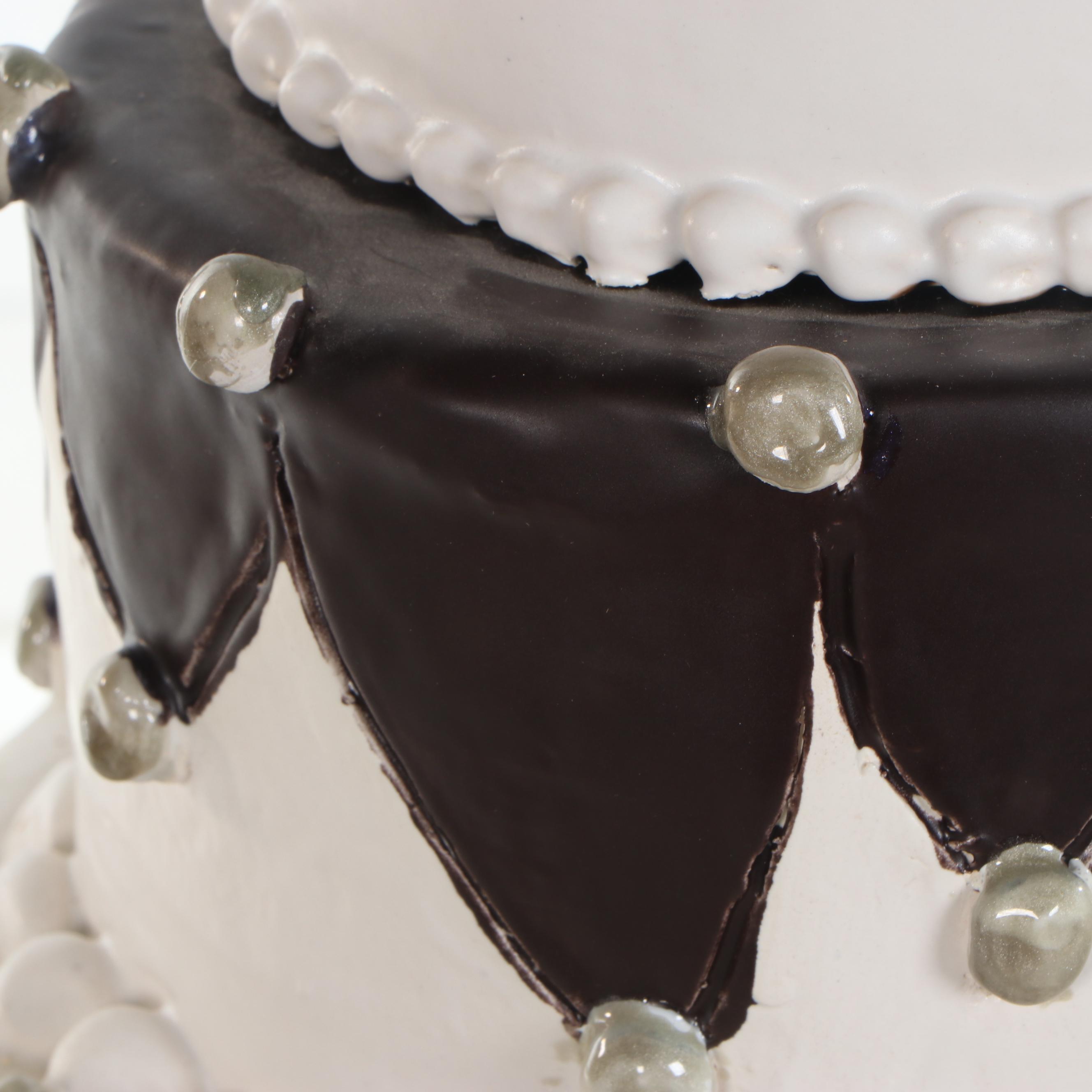 Jeff Nebeker Realist Ceramic Wedding Cake Sculpture, 1997