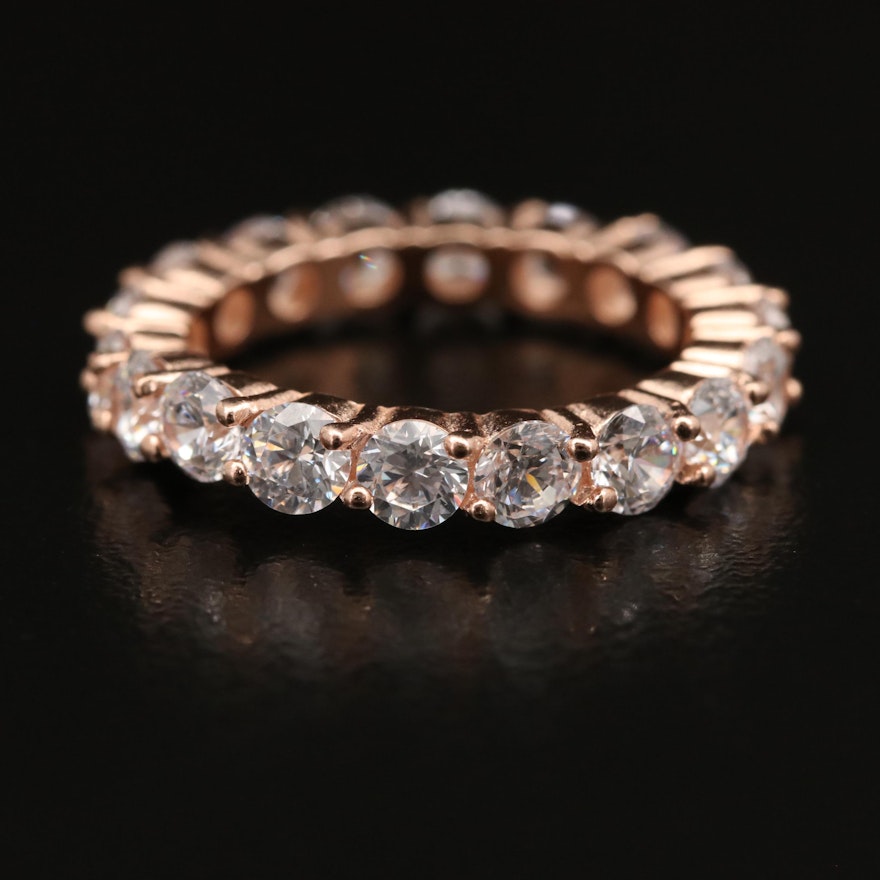 Sterling Cubic Zirconia Eternity Band