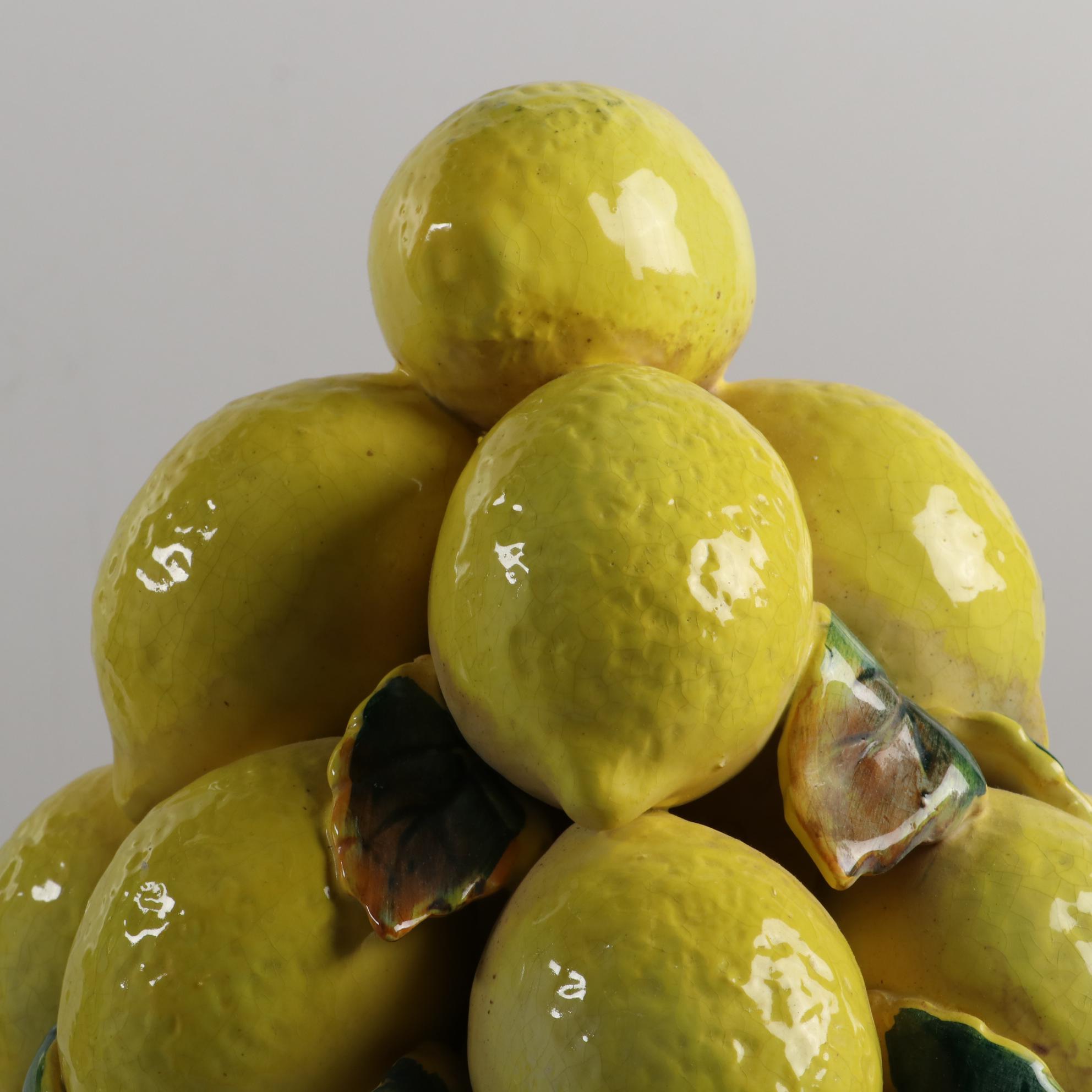 Ceramic Lemon Topiary Centerpiece