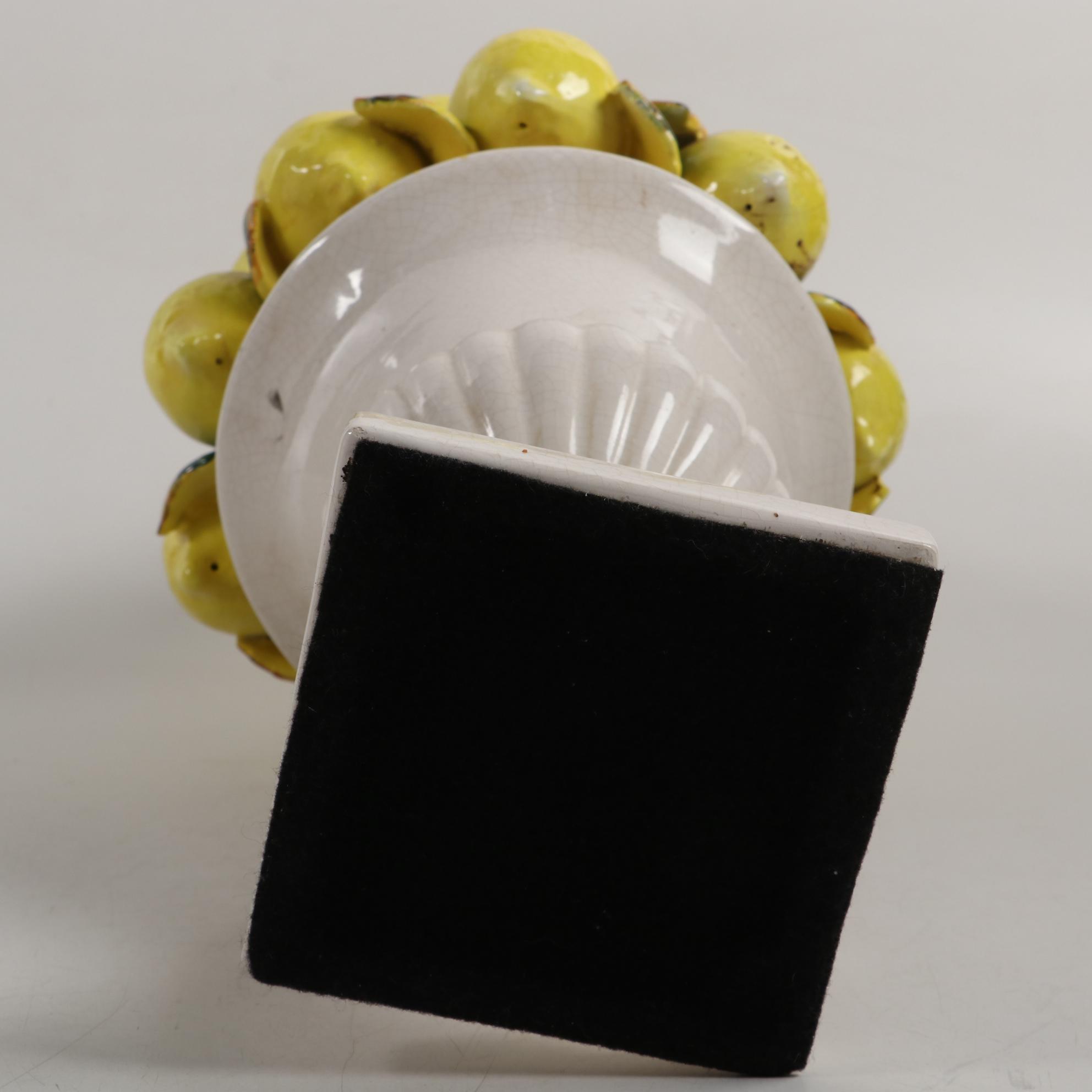 Ceramic Lemon Topiary Centerpiece