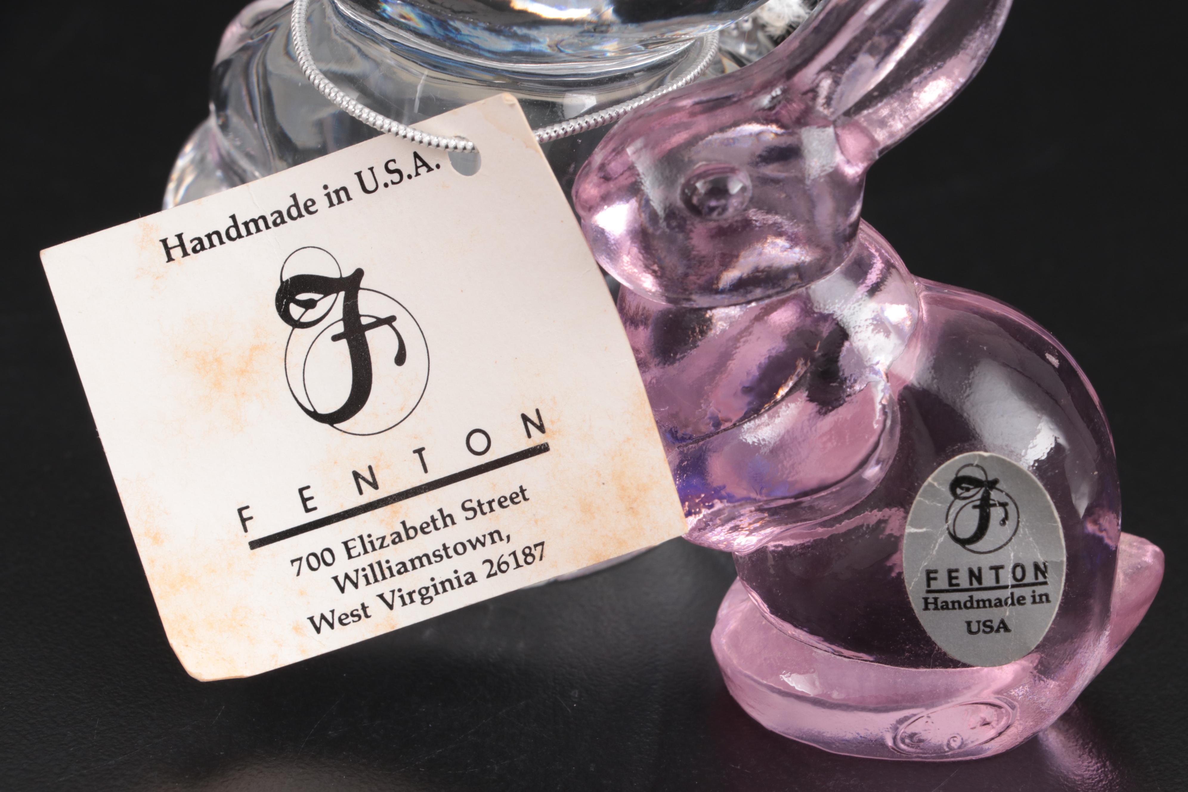 Fenton Carnival Glass "Sunfish" Figurines and Fenton Glass Figurines