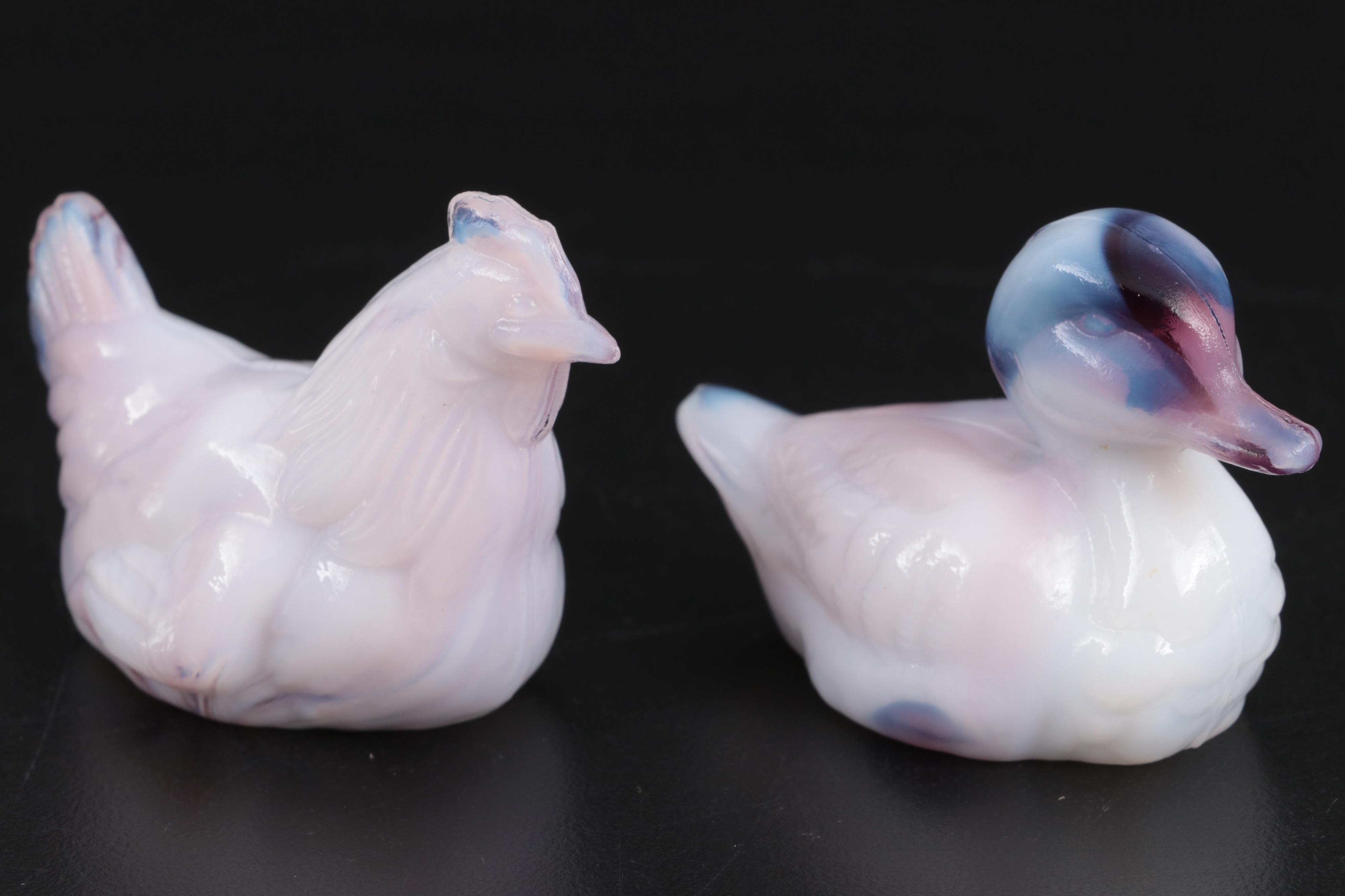 Fenton Carnival Glass "Sunfish" Figurines and Fenton Glass Figurines