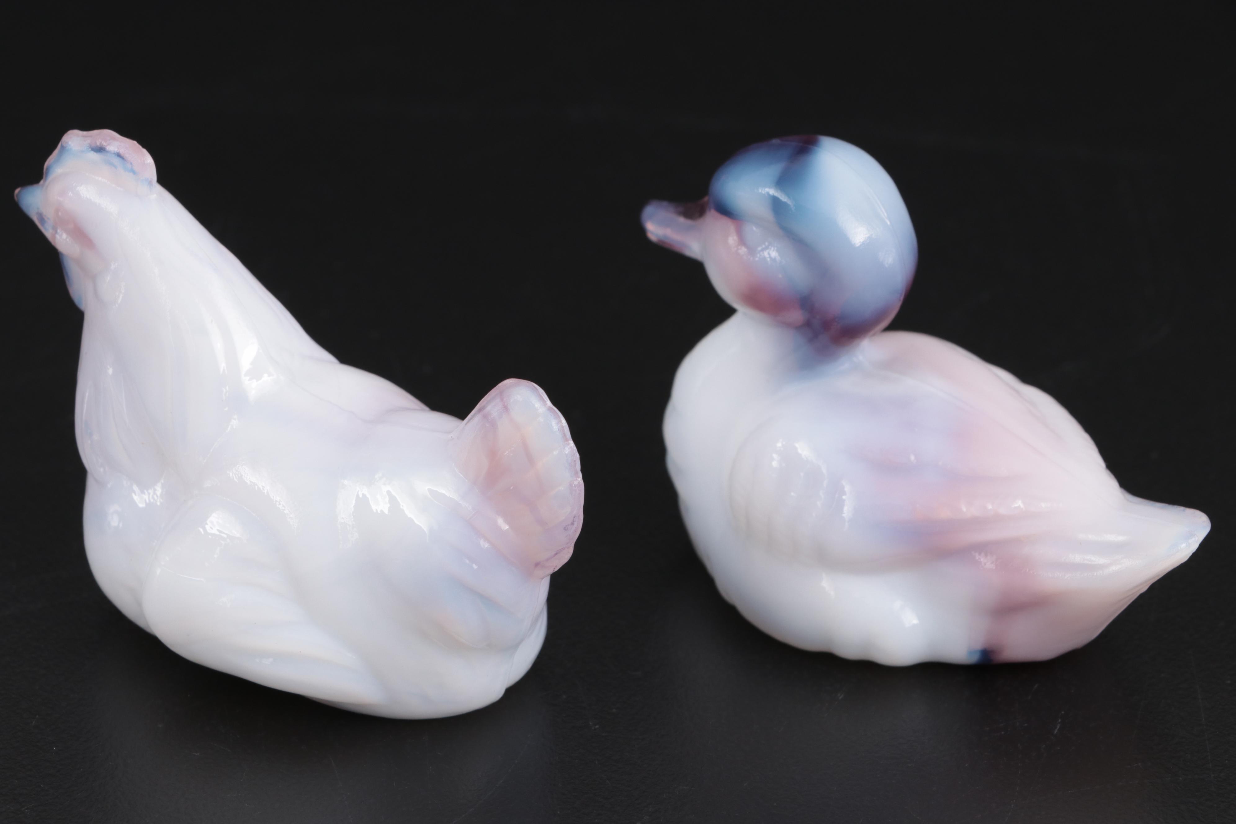 Fenton Carnival Glass "Sunfish" Figurines and Fenton Glass Figurines