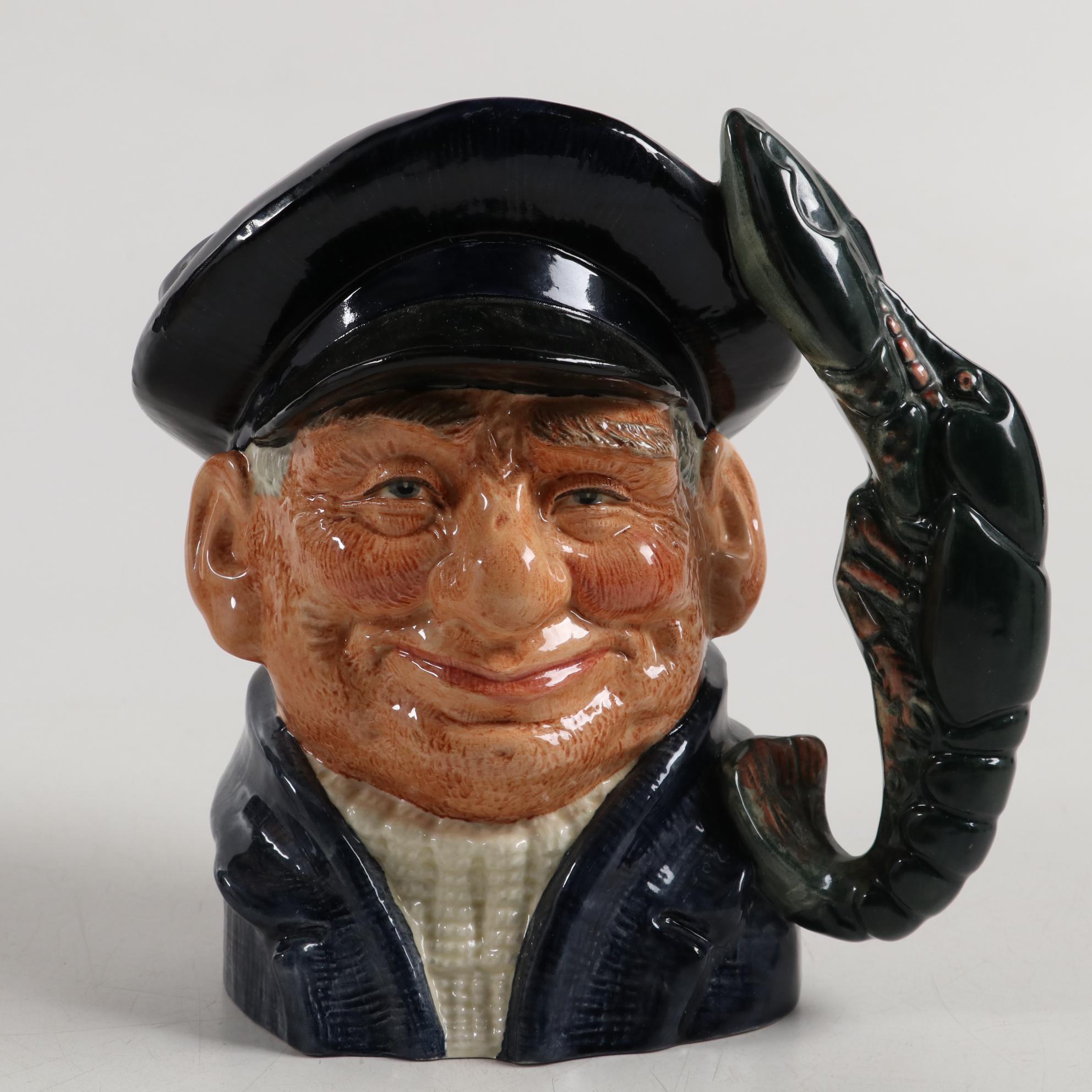 Royal Doulton "Lobster Man" and Other Toby Character Jugs, Mid-20th Century