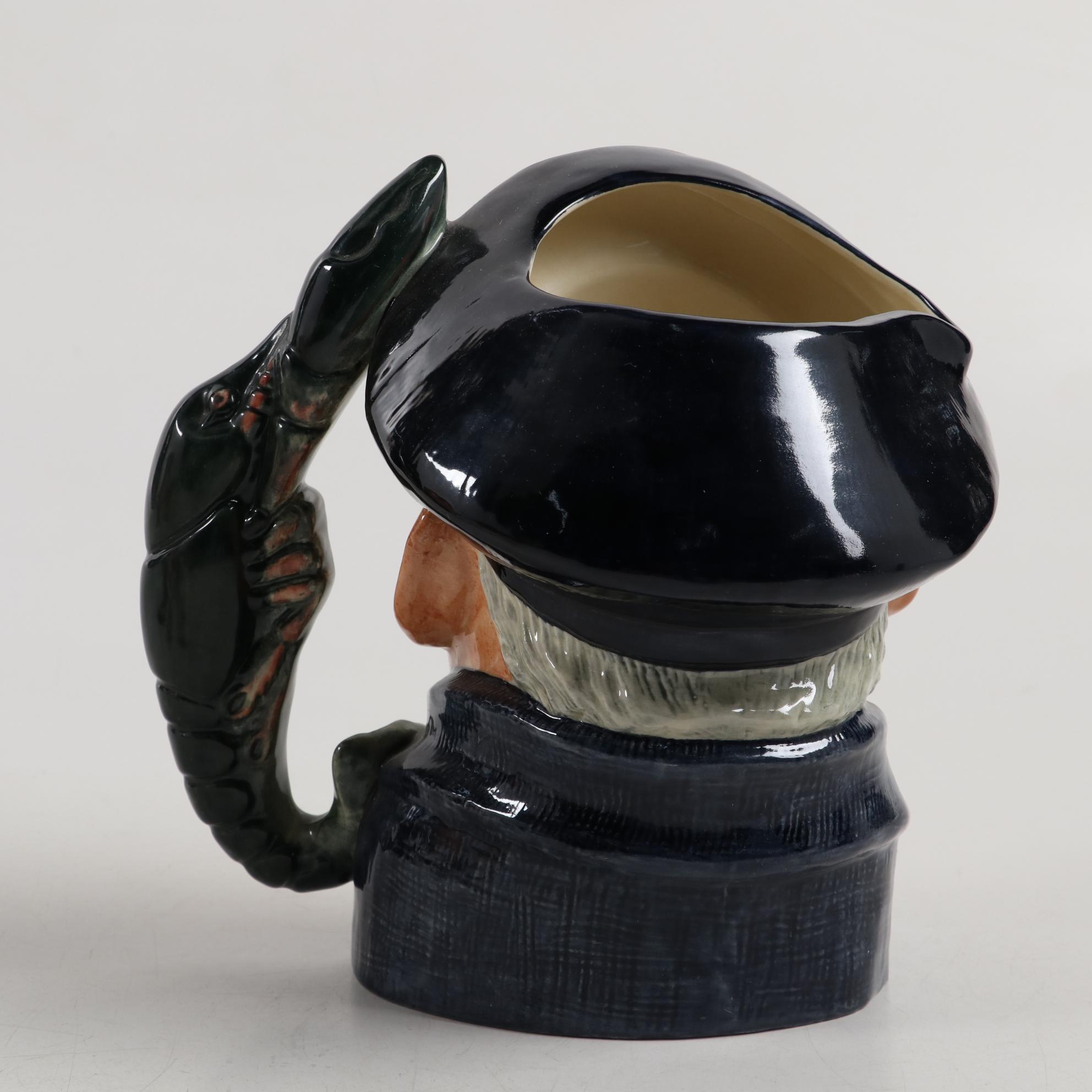 Royal Doulton "Lobster Man" and Other Toby Character Jugs, Mid-20th Century