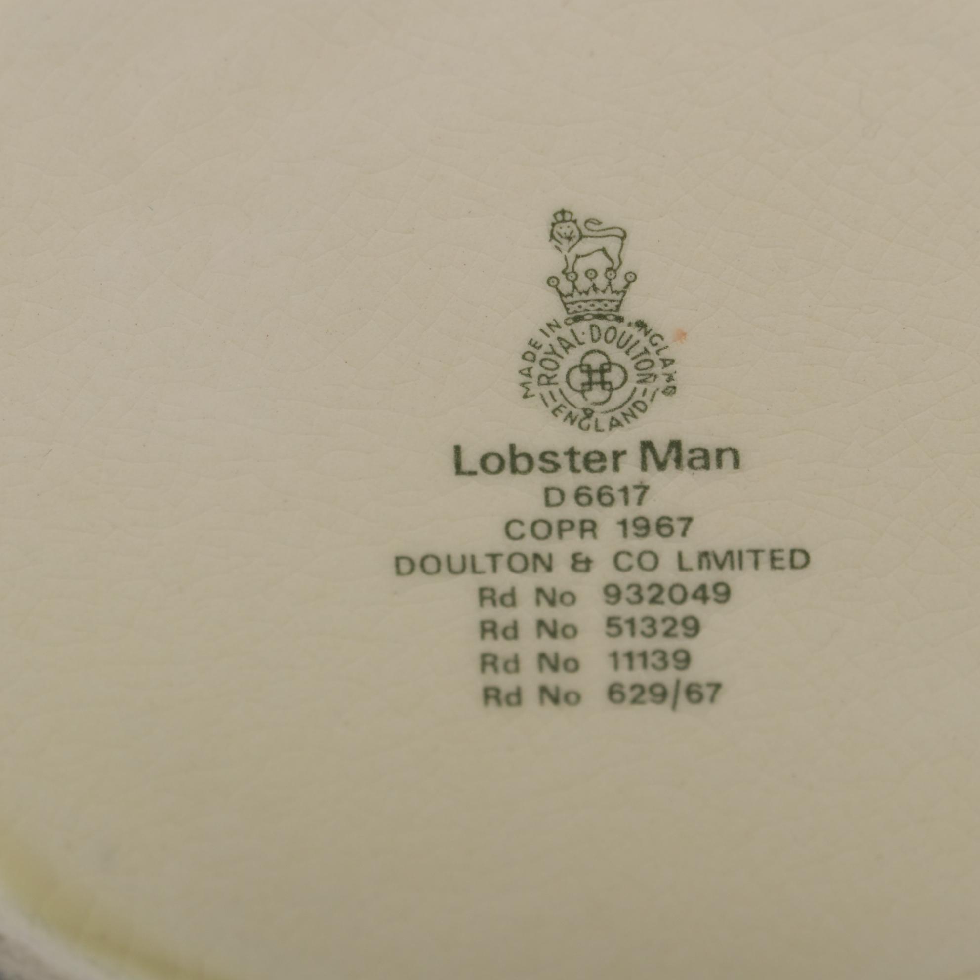 Royal Doulton "Lobster Man" and Other Toby Character Jugs, Mid-20th Century