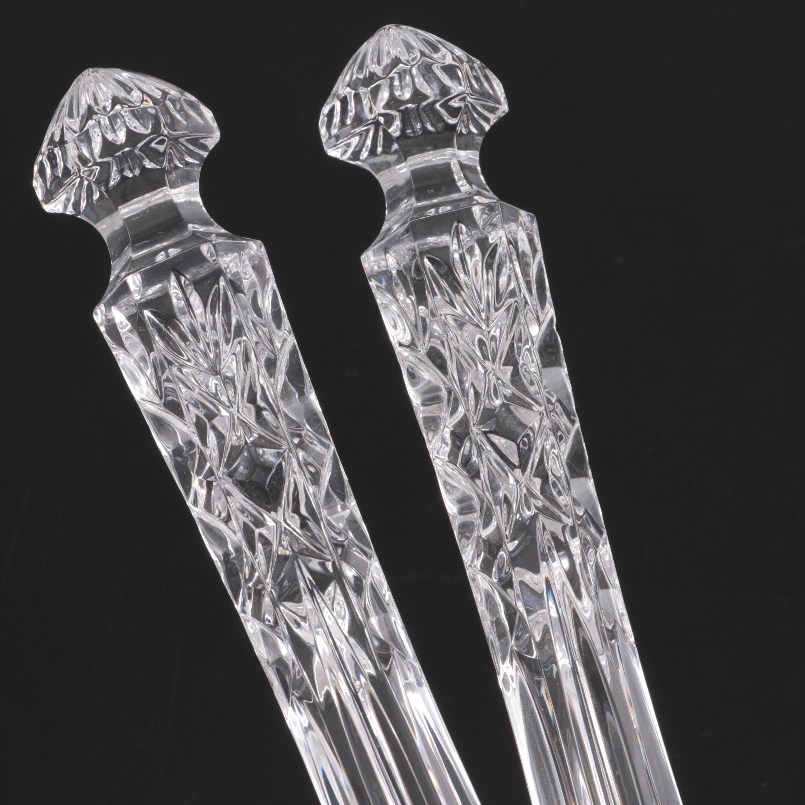 Waterford Crystal "Lismore" Salad Serving Set with Original Box