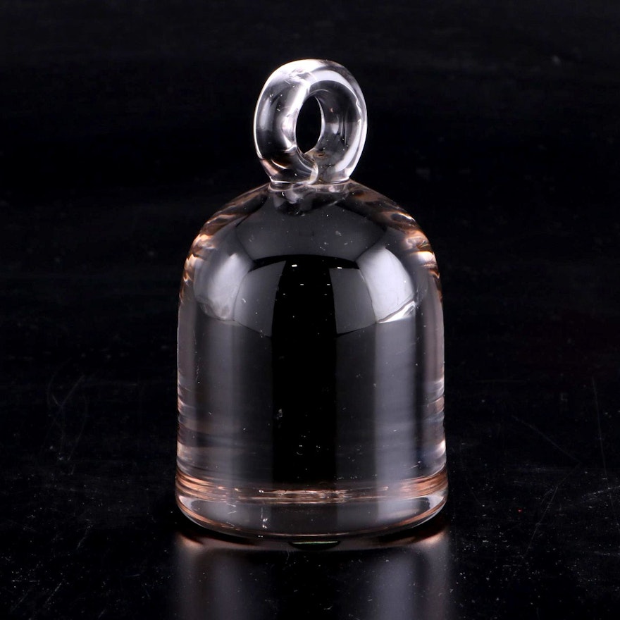 Blown Glass Bell Paperweight