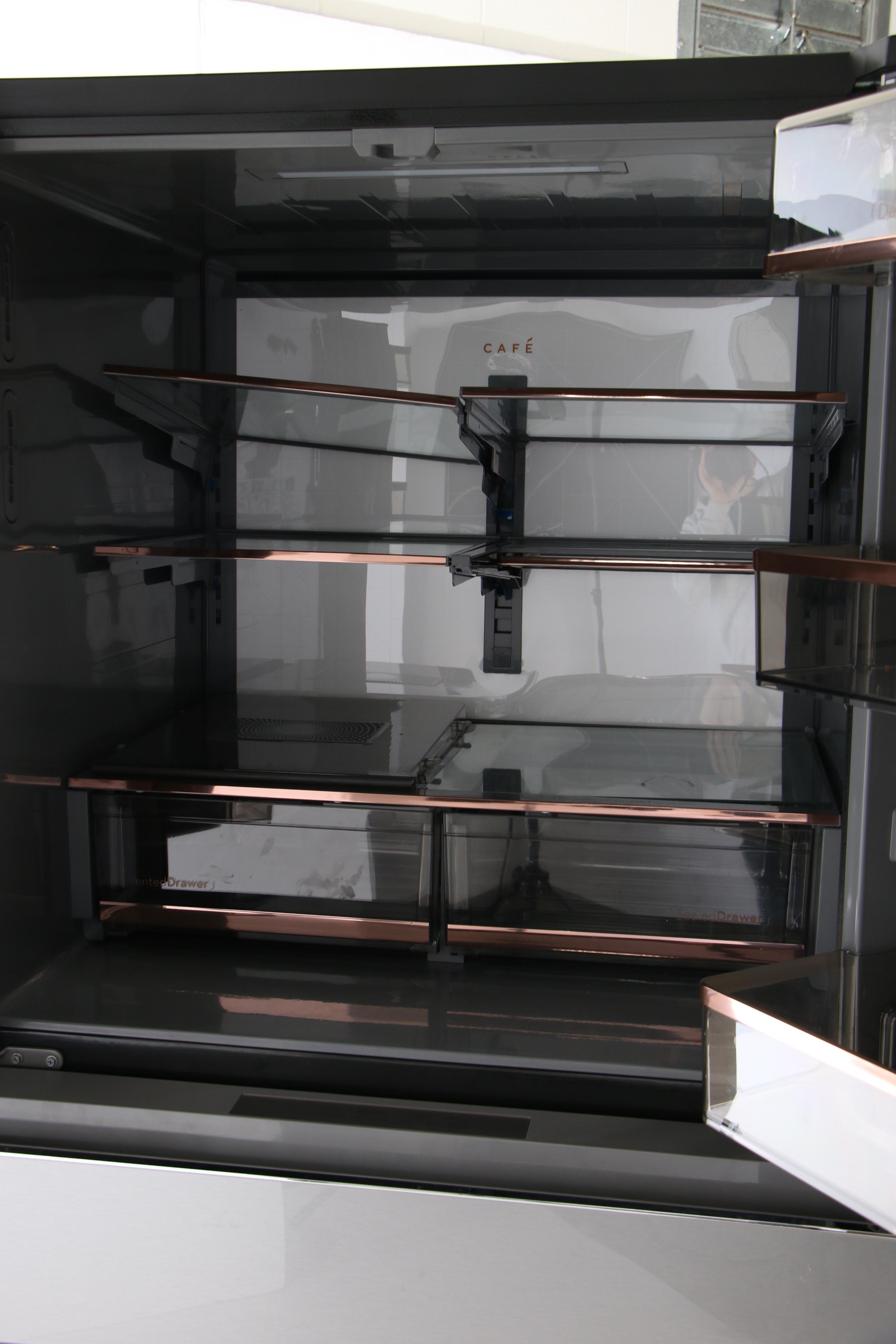 GE Café™ Platinum Glass Stainless Steel 27.6 Cu.Ft. French Door Refrigerator