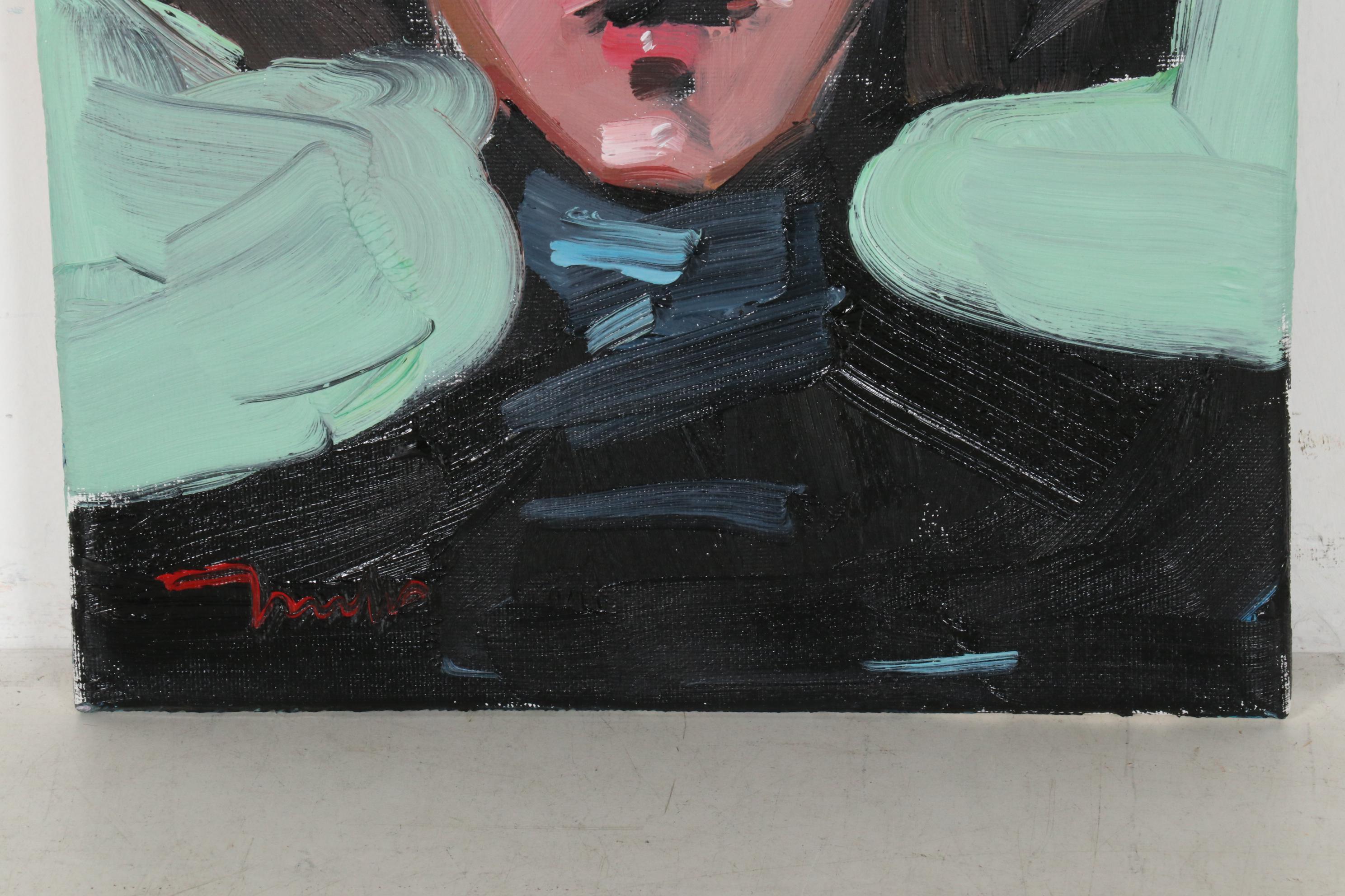 Jose Truijillo Oil Painting "Chic Bob," 2020