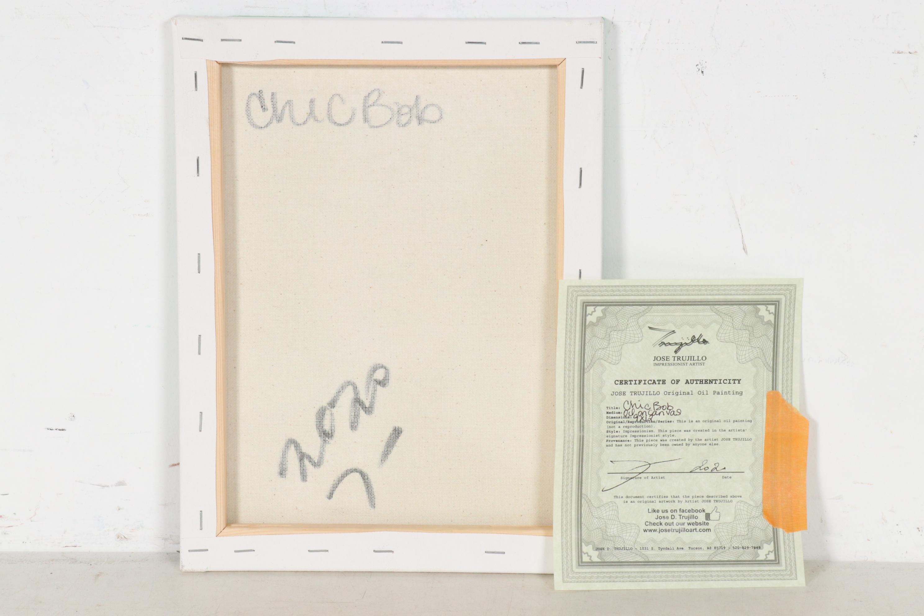 Jose Truijillo Oil Painting "Chic Bob," 2020