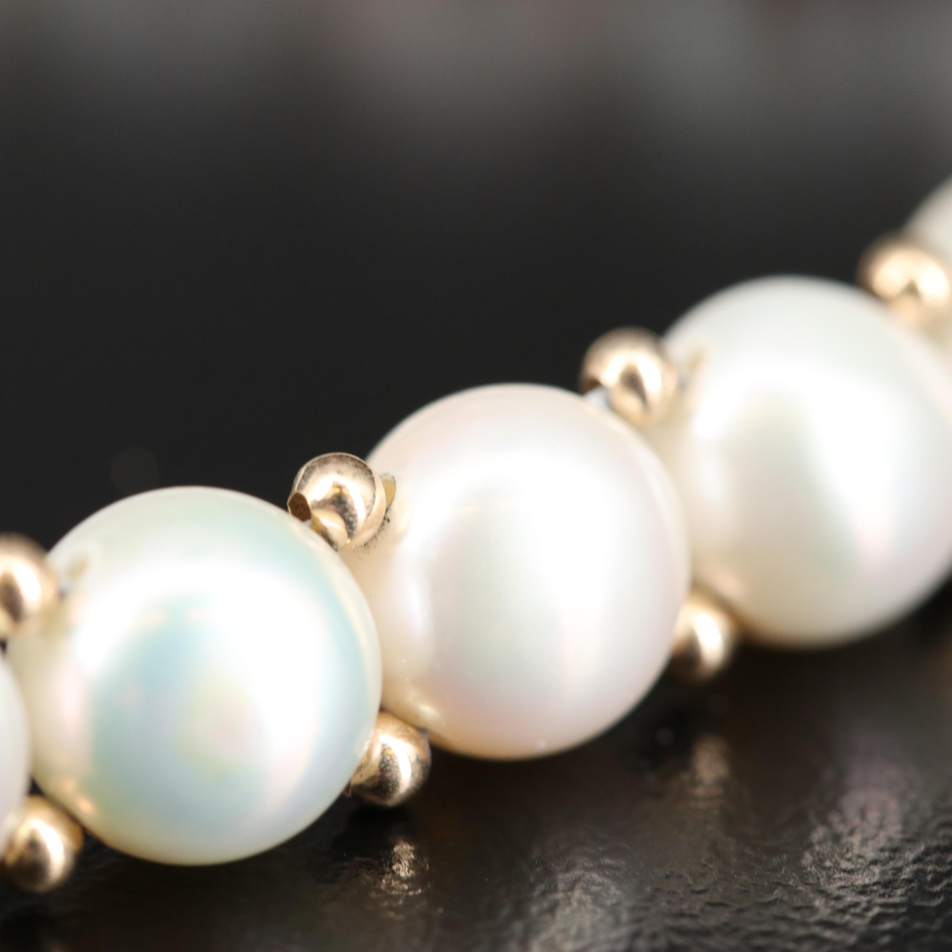 14K Pearl Bracelet and Earring Set