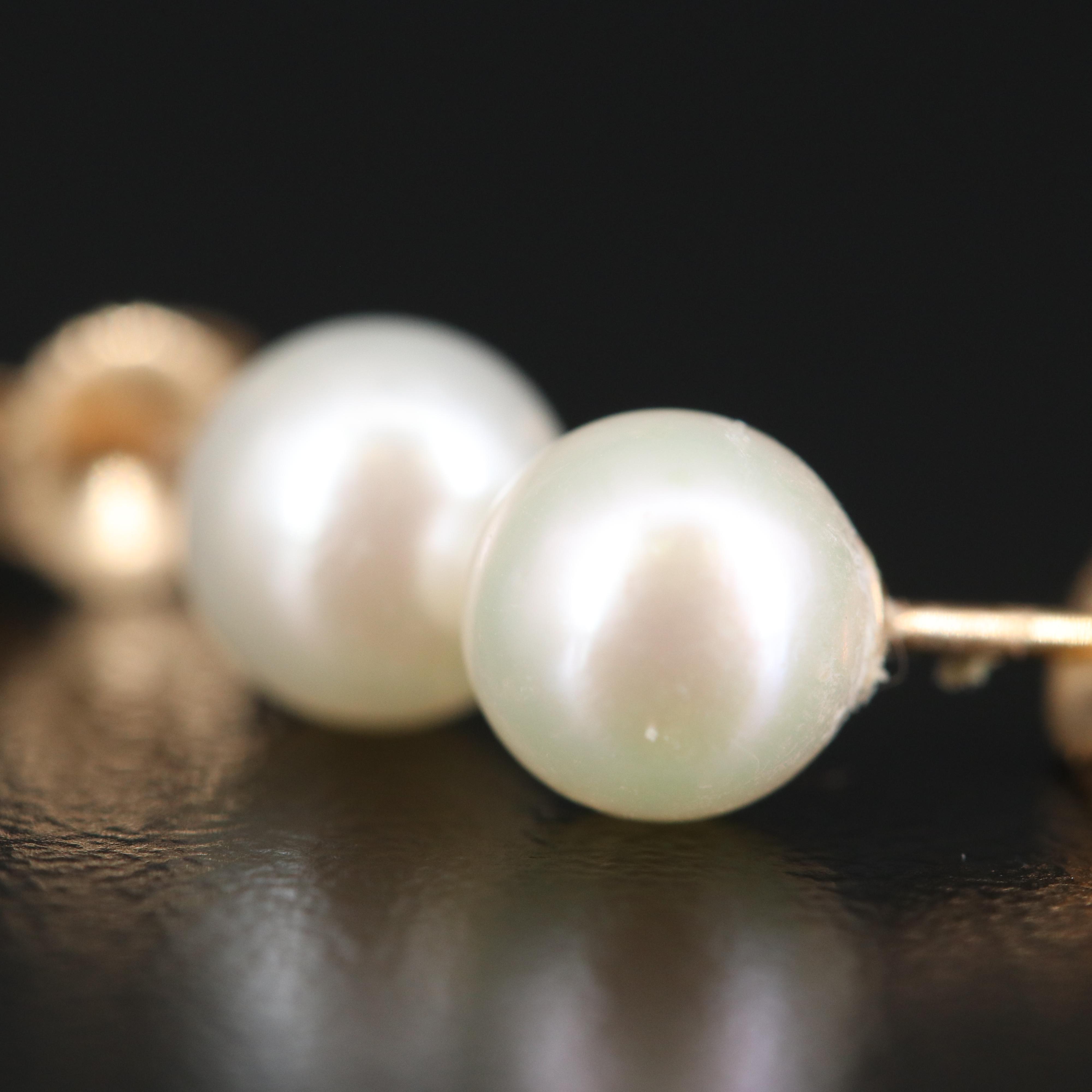 14K Pearl Bracelet and Earring Set