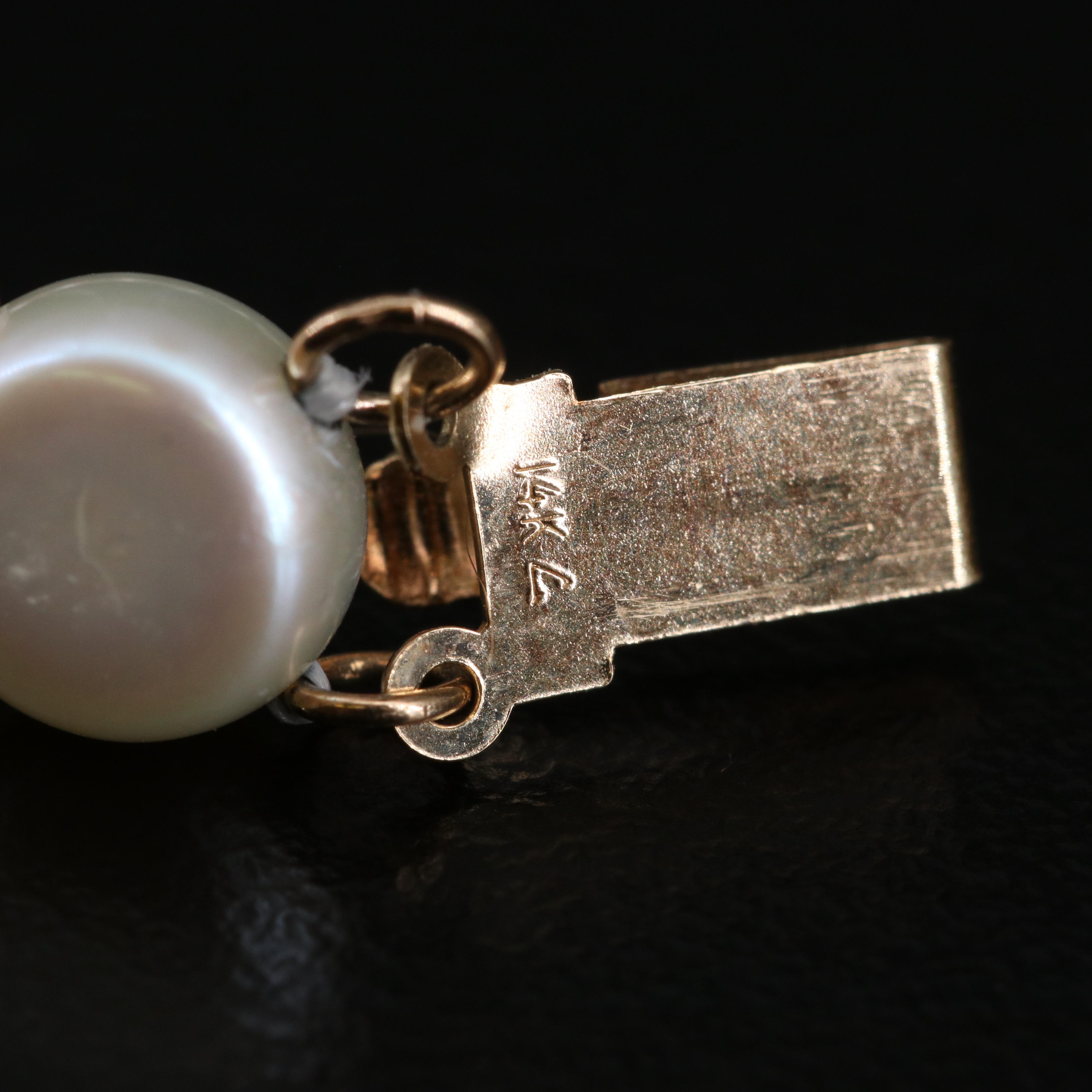 14K Pearl Bracelet and Earring Set