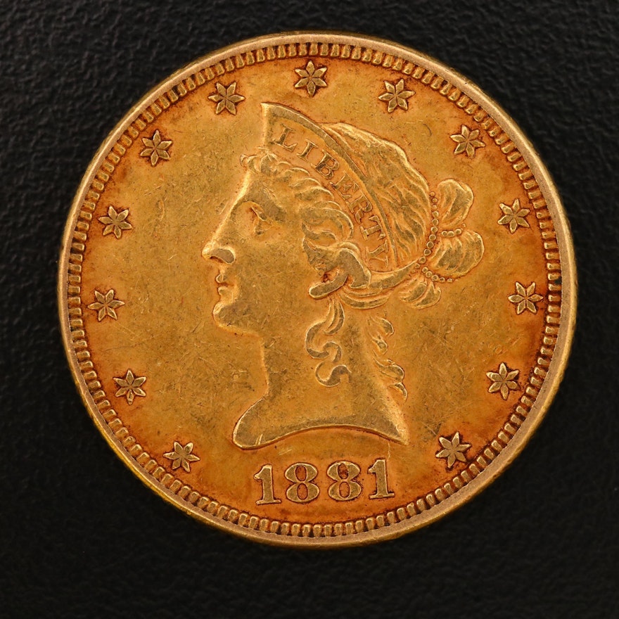1881 Liberty Head $10 Gold Eagle