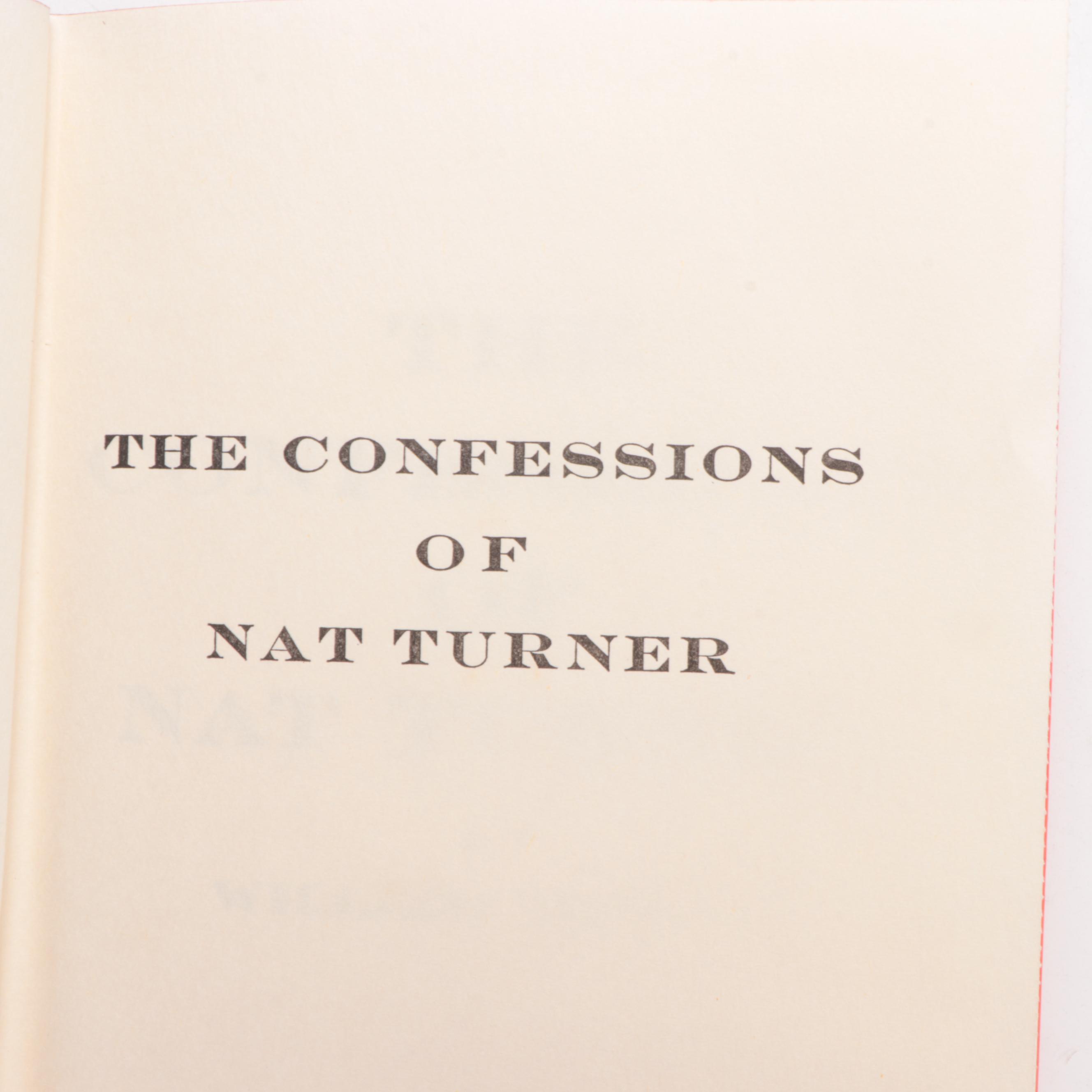 First Printing William Styron Novels Including "The Confessions of Nat Turner"