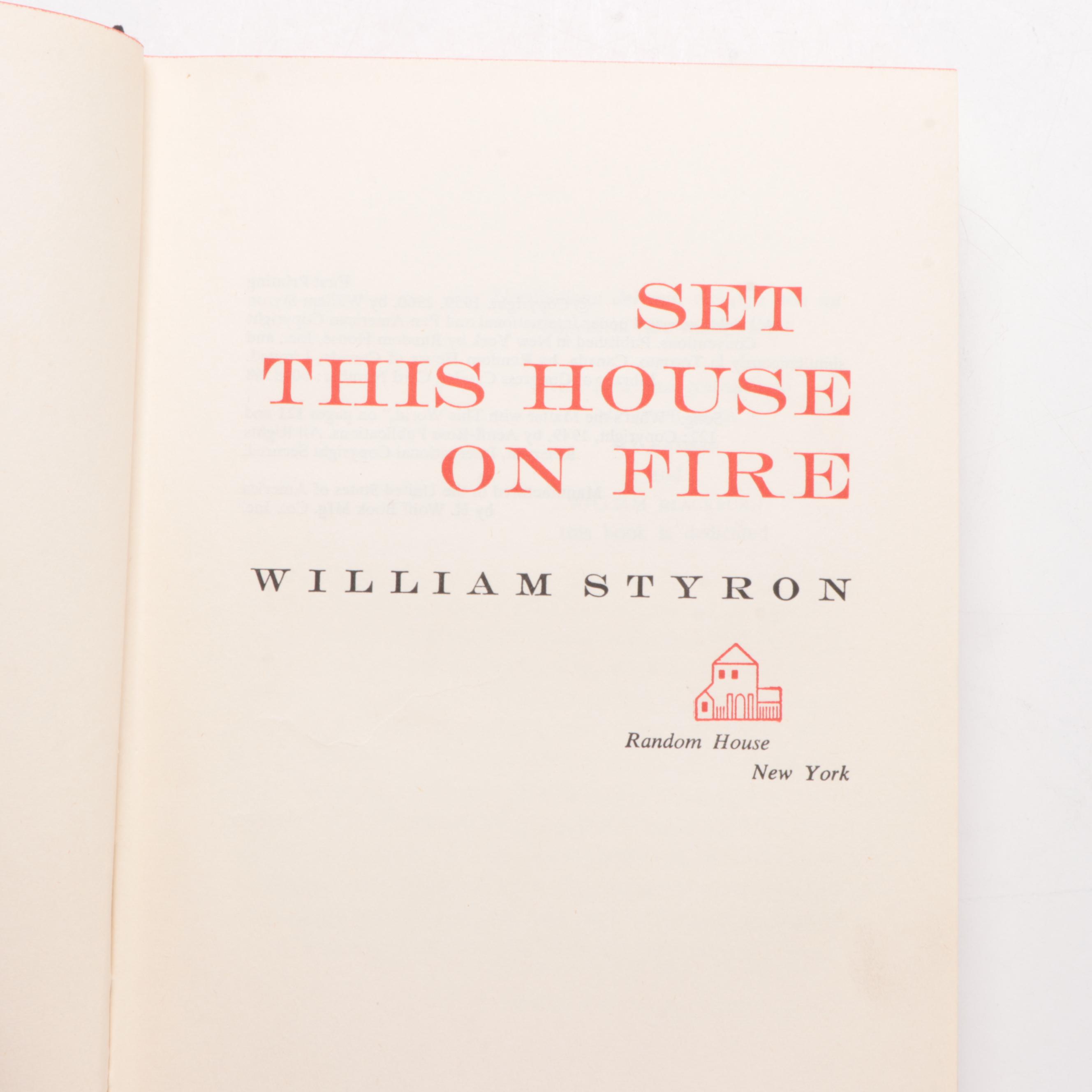 First Printing William Styron Novels Including "The Confessions of Nat Turner"
