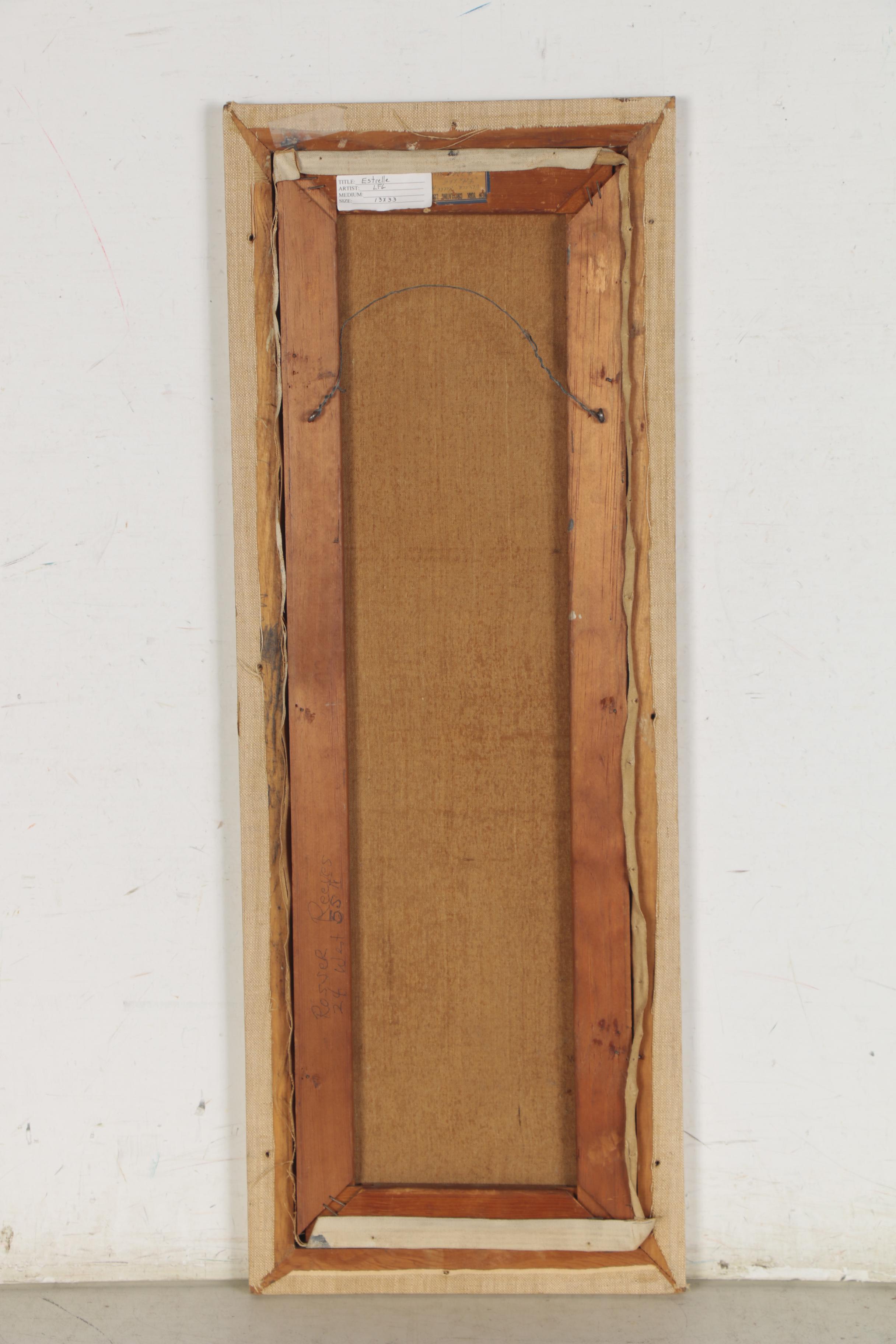 Verna Hull Expressionist Style Knife Oil Painting "Estelle," Mid-20th Century