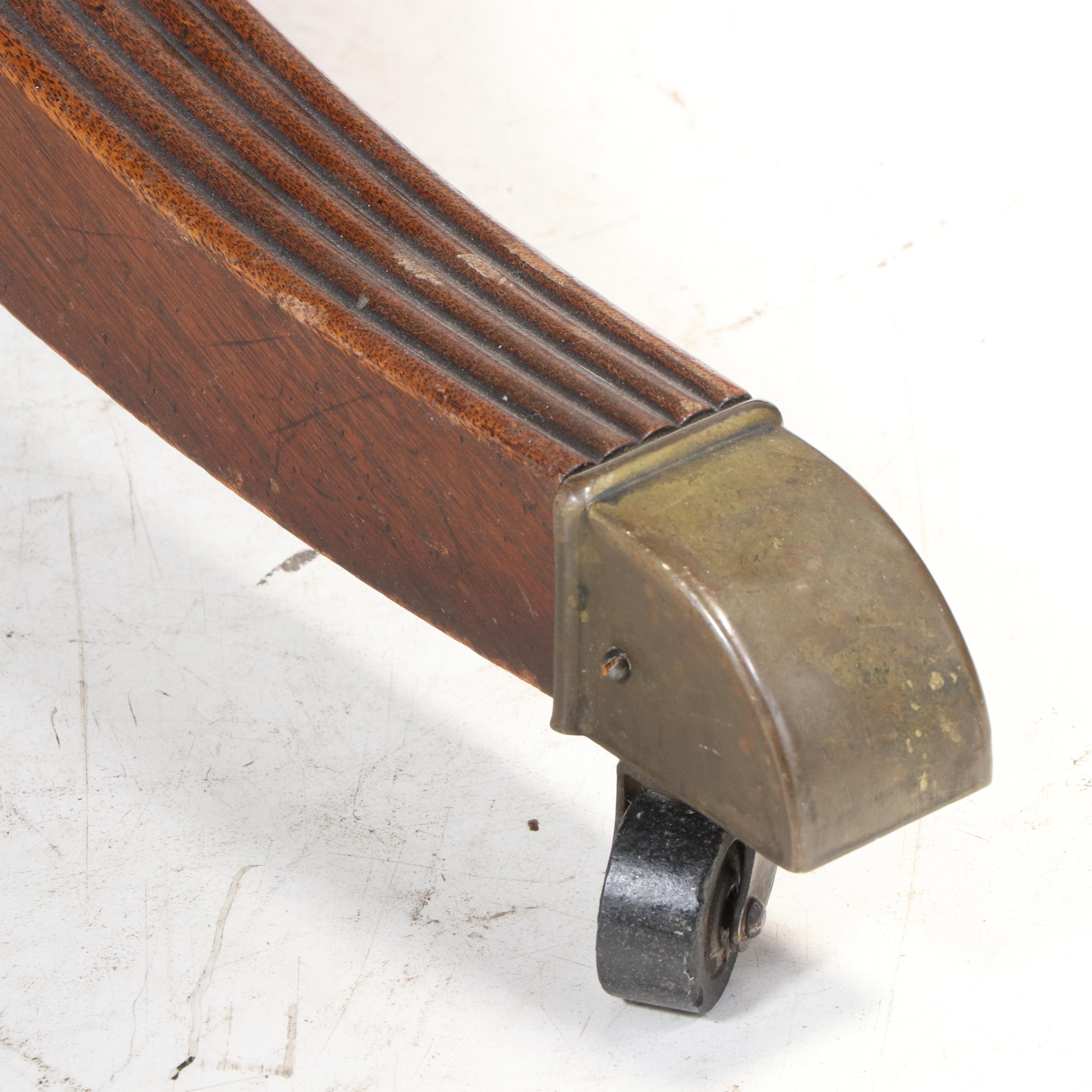 Baker Chippendale Style Mahogany Dining Table with Six Chairs, Mid-20th Century