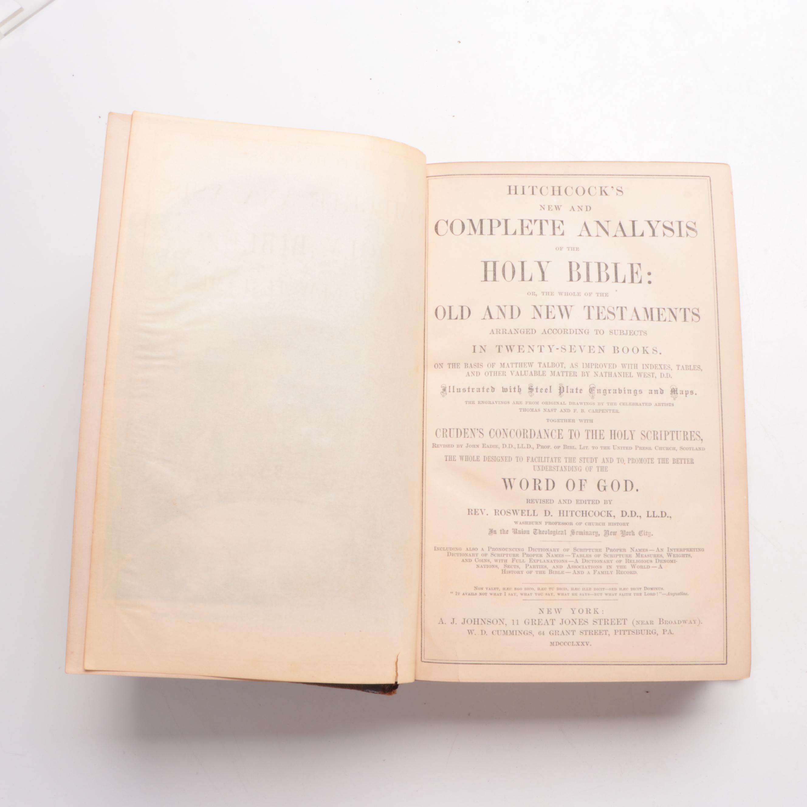 1869 "Illustrated Polyglot Family Bible" and Other 19th Century Family Bibles