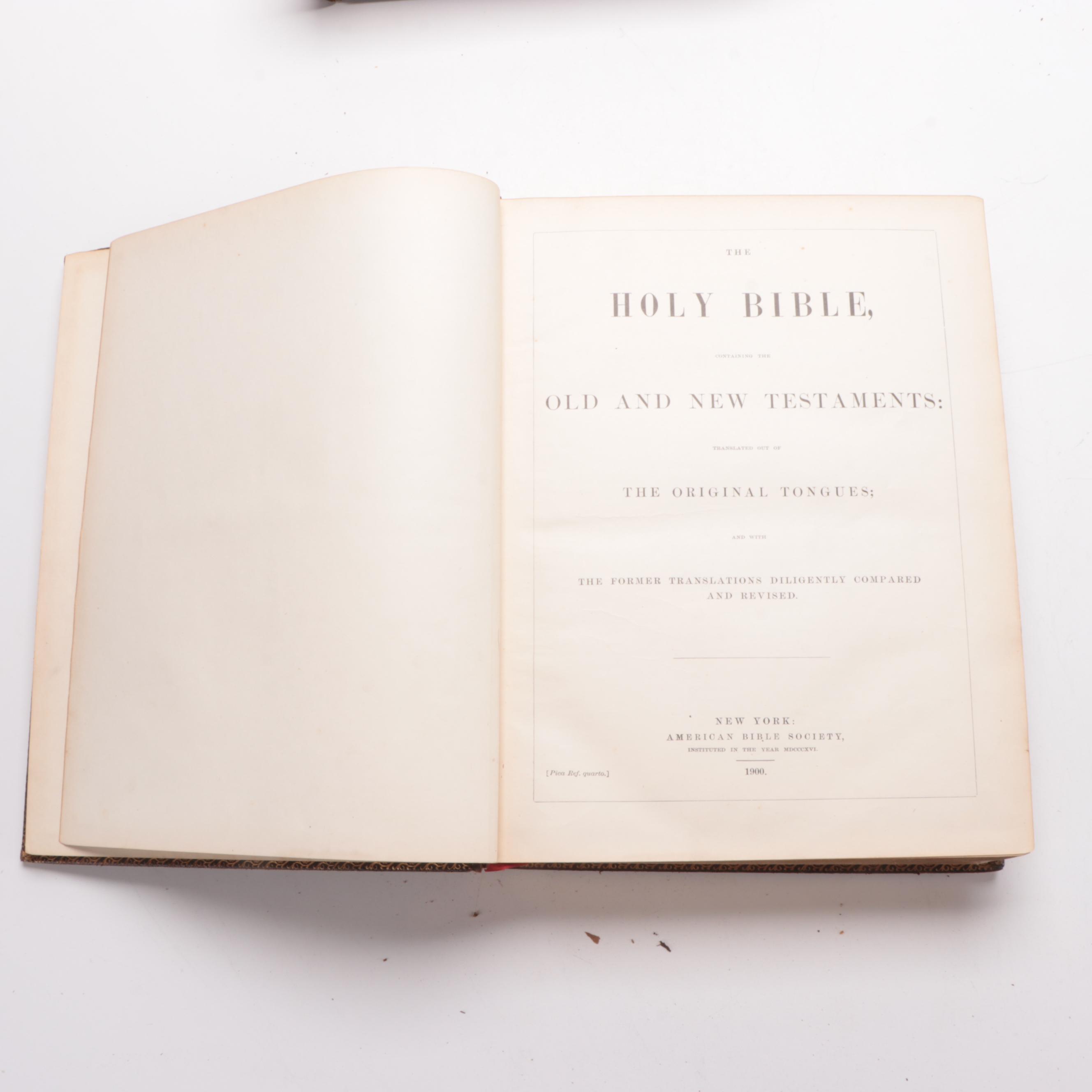 1869 "Illustrated Polyglot Family Bible" and Other 19th Century Family Bibles