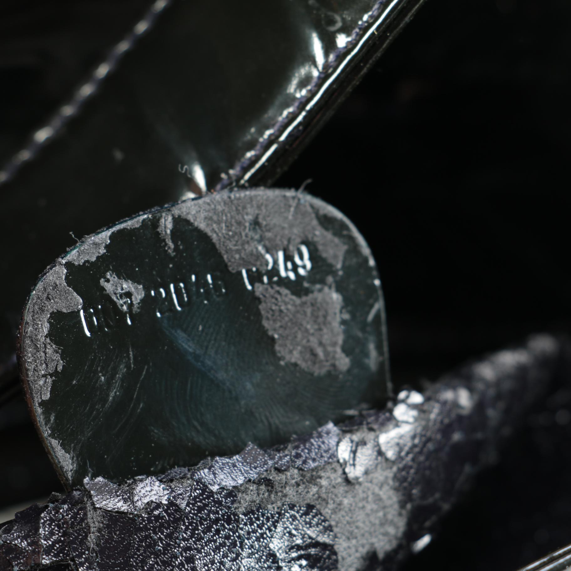 Gucci Black Patent Leather Handbag with White Interlocking GG Logo